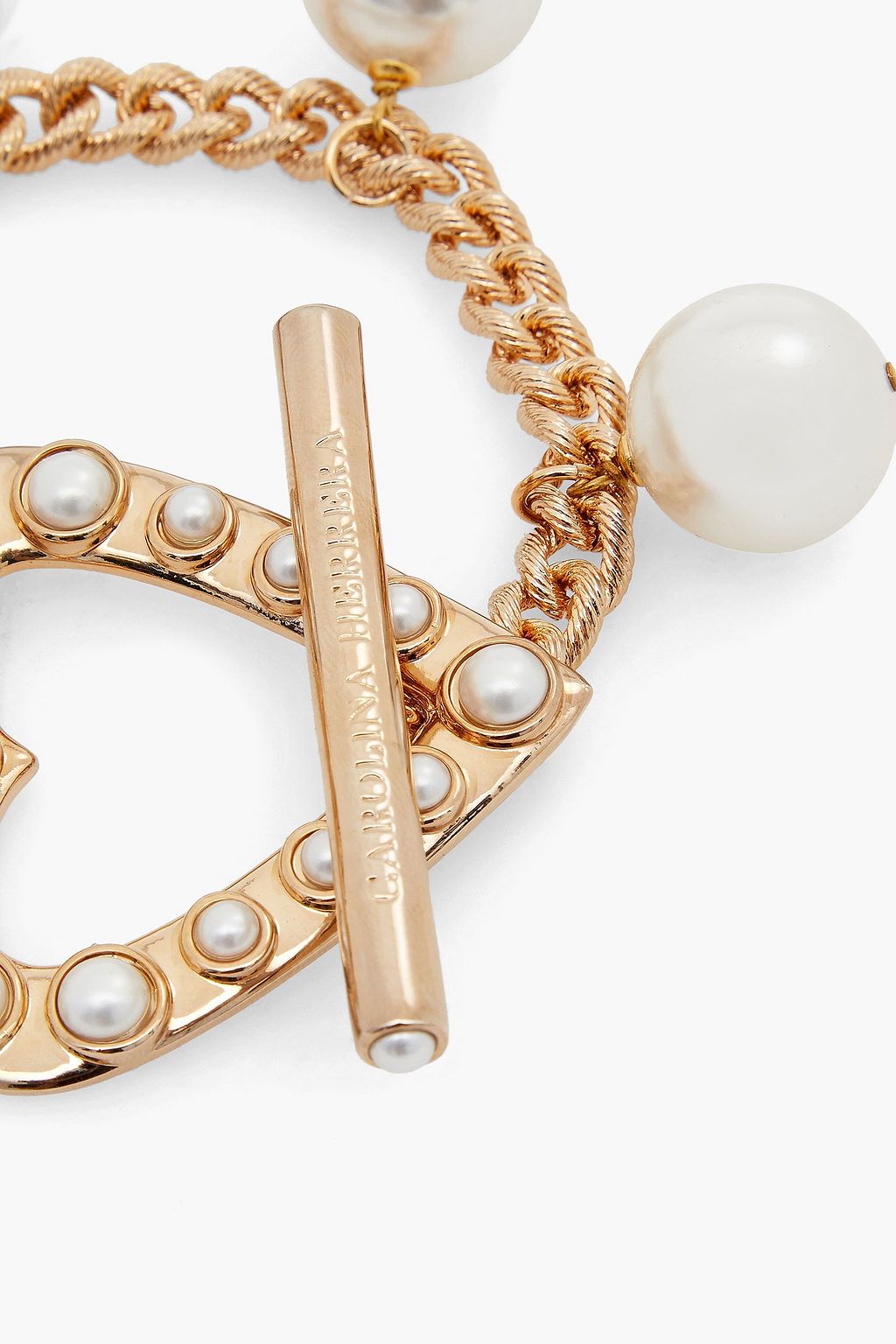 CAROLINA HERRERA Gold-tone beaded bracelet