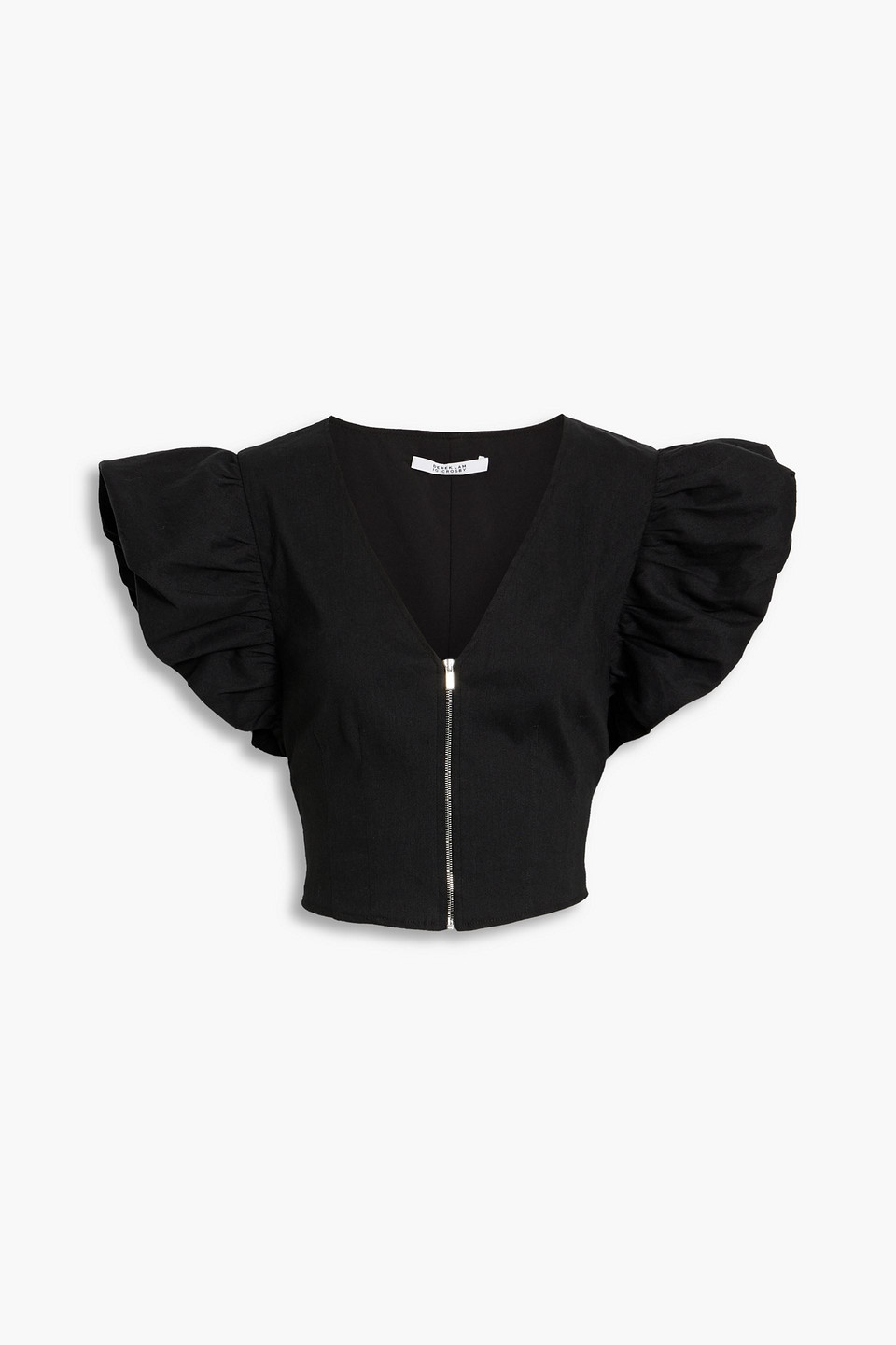 Derek Lam 10 Crosby Genna Balloon Sleeve Bustier Top In Black In Black