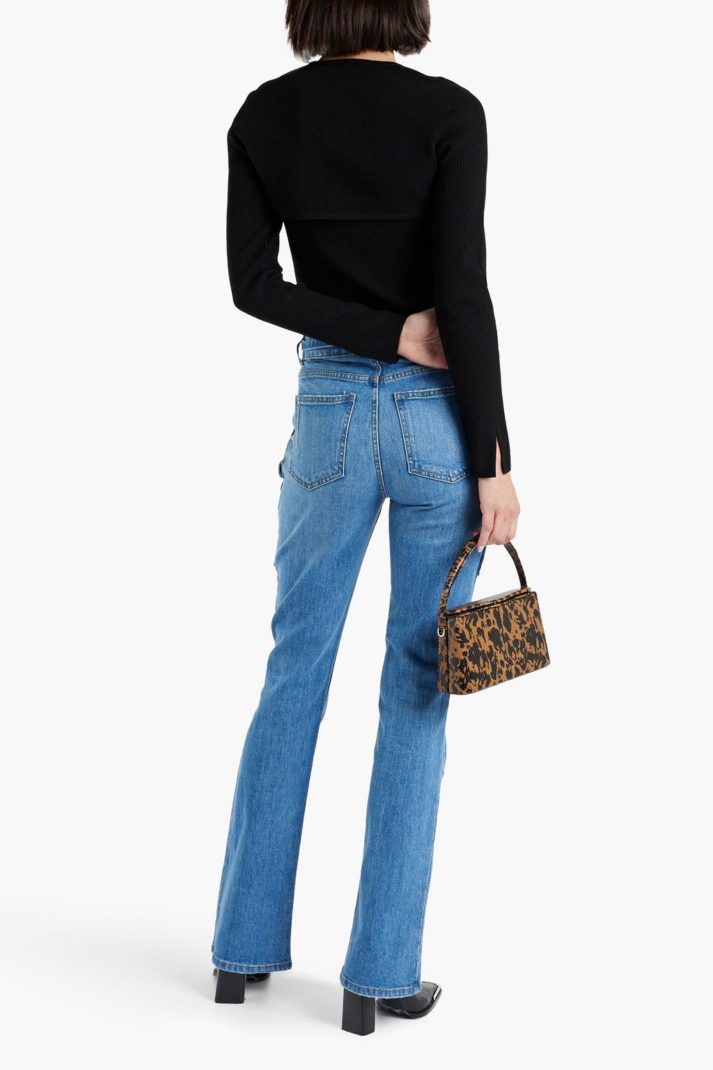 DEREK LAM 10 CROSBY Aspen belted high-rise flared jeans