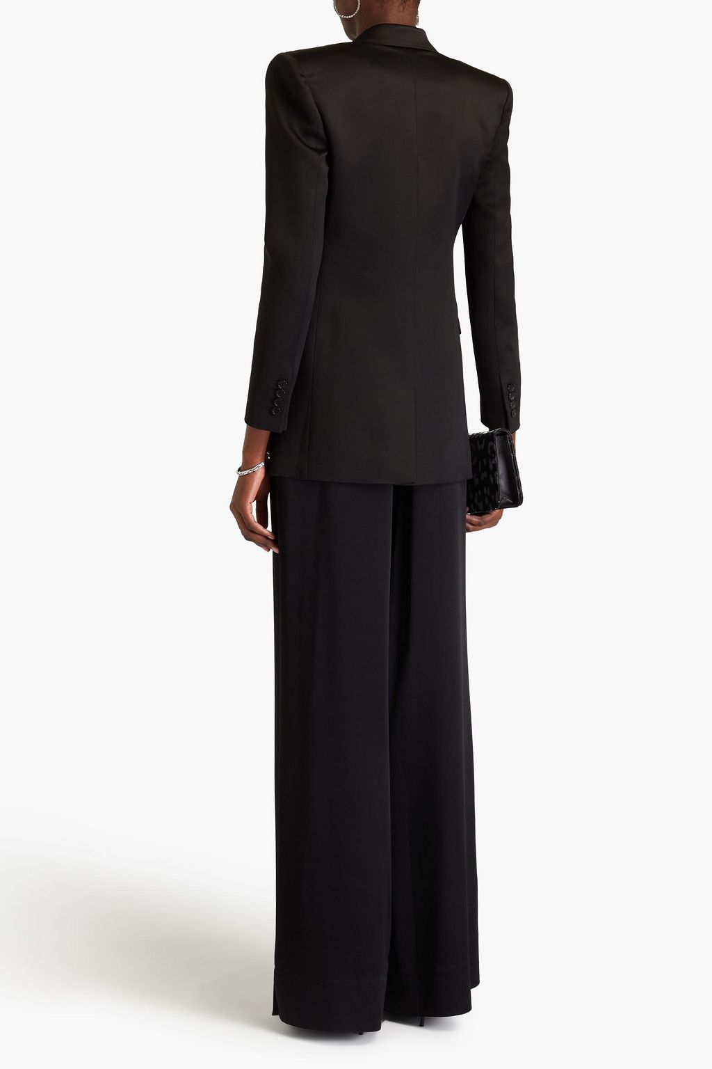 SAINT LAURENT Double-breasted satin blazer