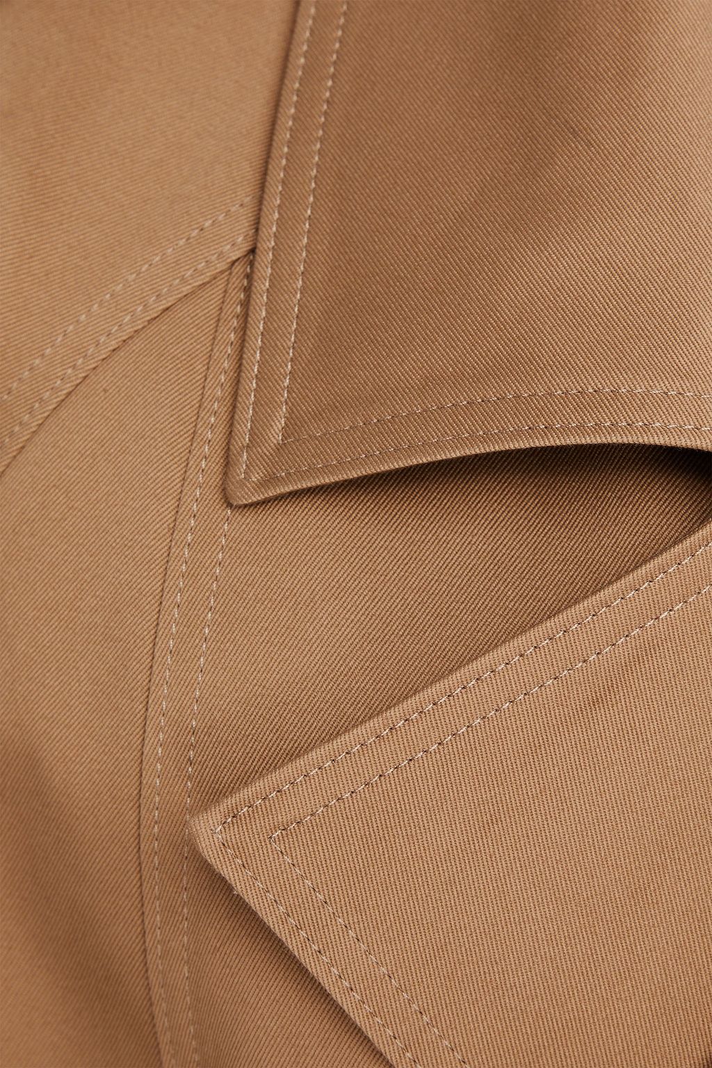 SAINT LAURENT Belted cotton-blend trench coat