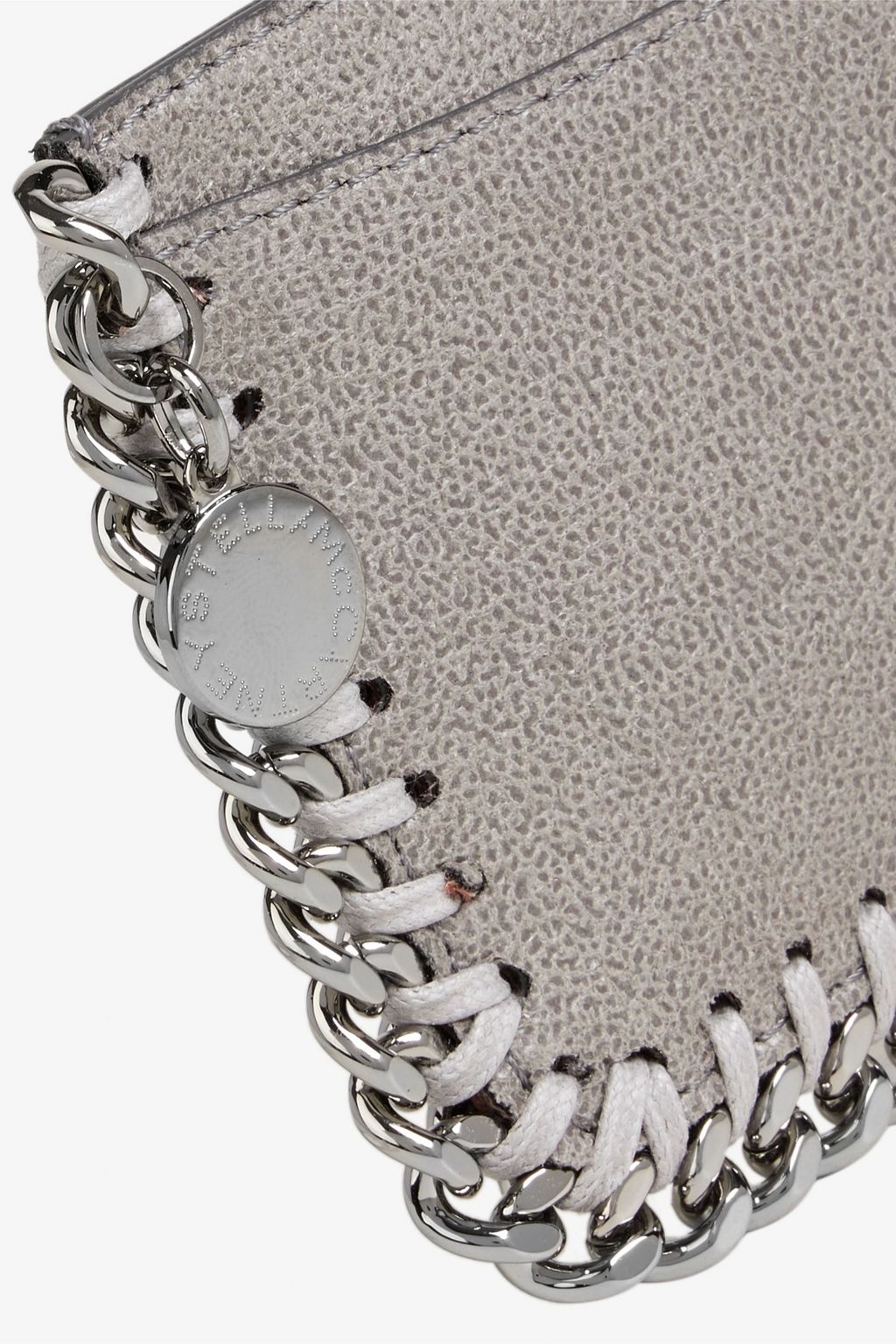 STELLA MCCARTNEY Falabella faux brushed-leather cardholder