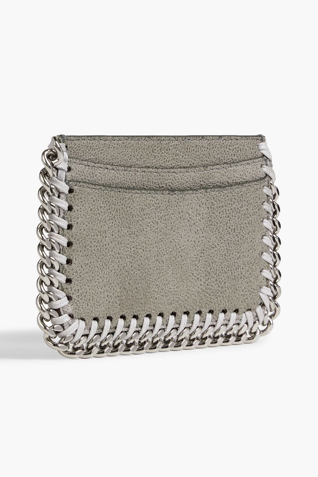 STELLA MCCARTNEY Falabella faux brushed-leather cardholder