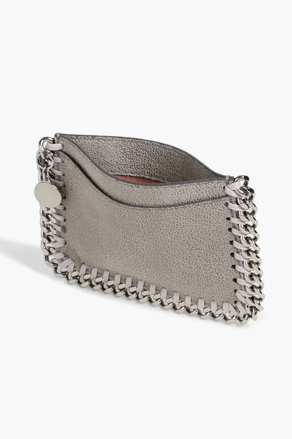 STELLA MCCARTNEY Falabella faux brushed-leather cardholder
