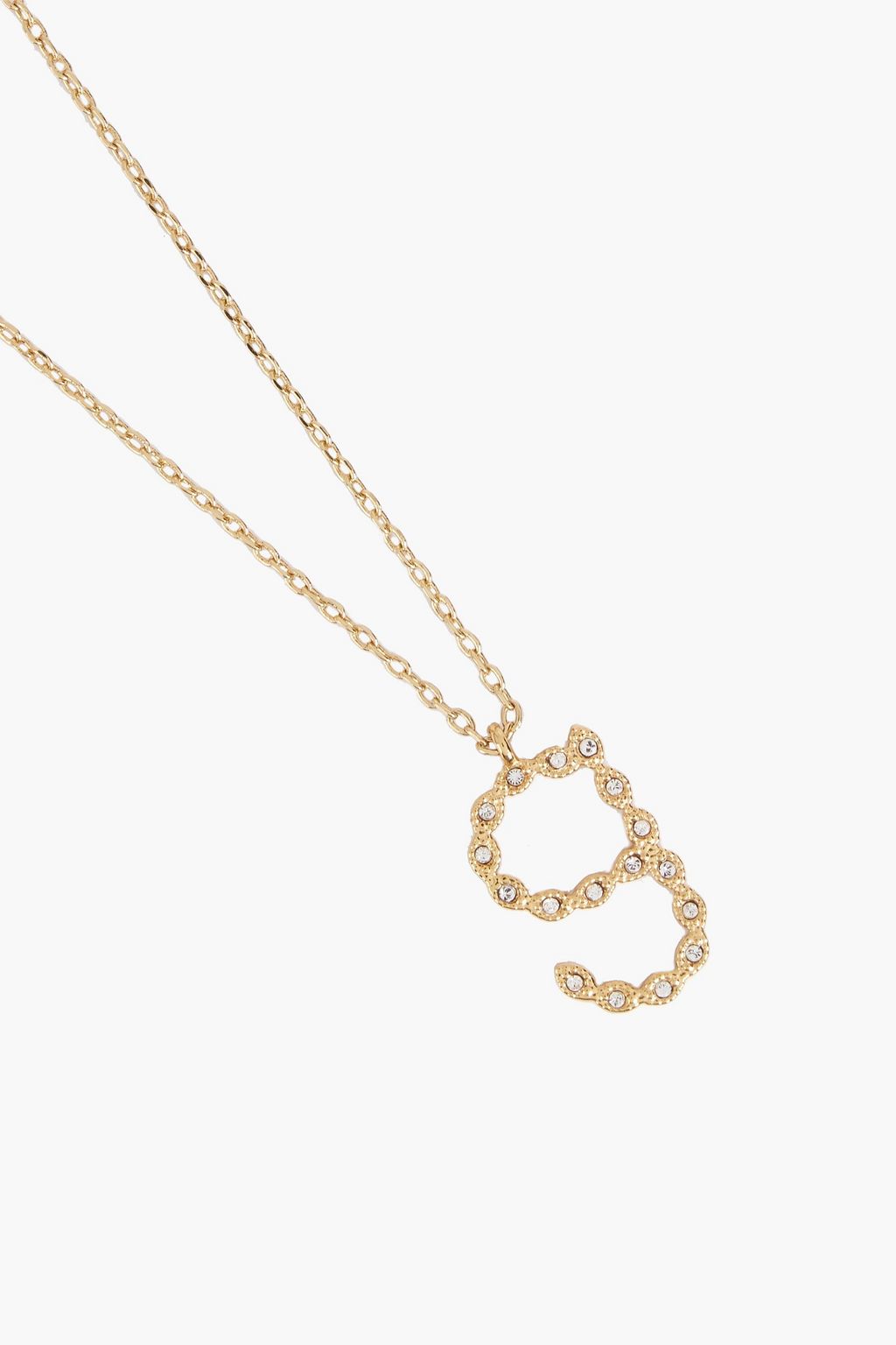 MAJE Gold-tone crystal necklace