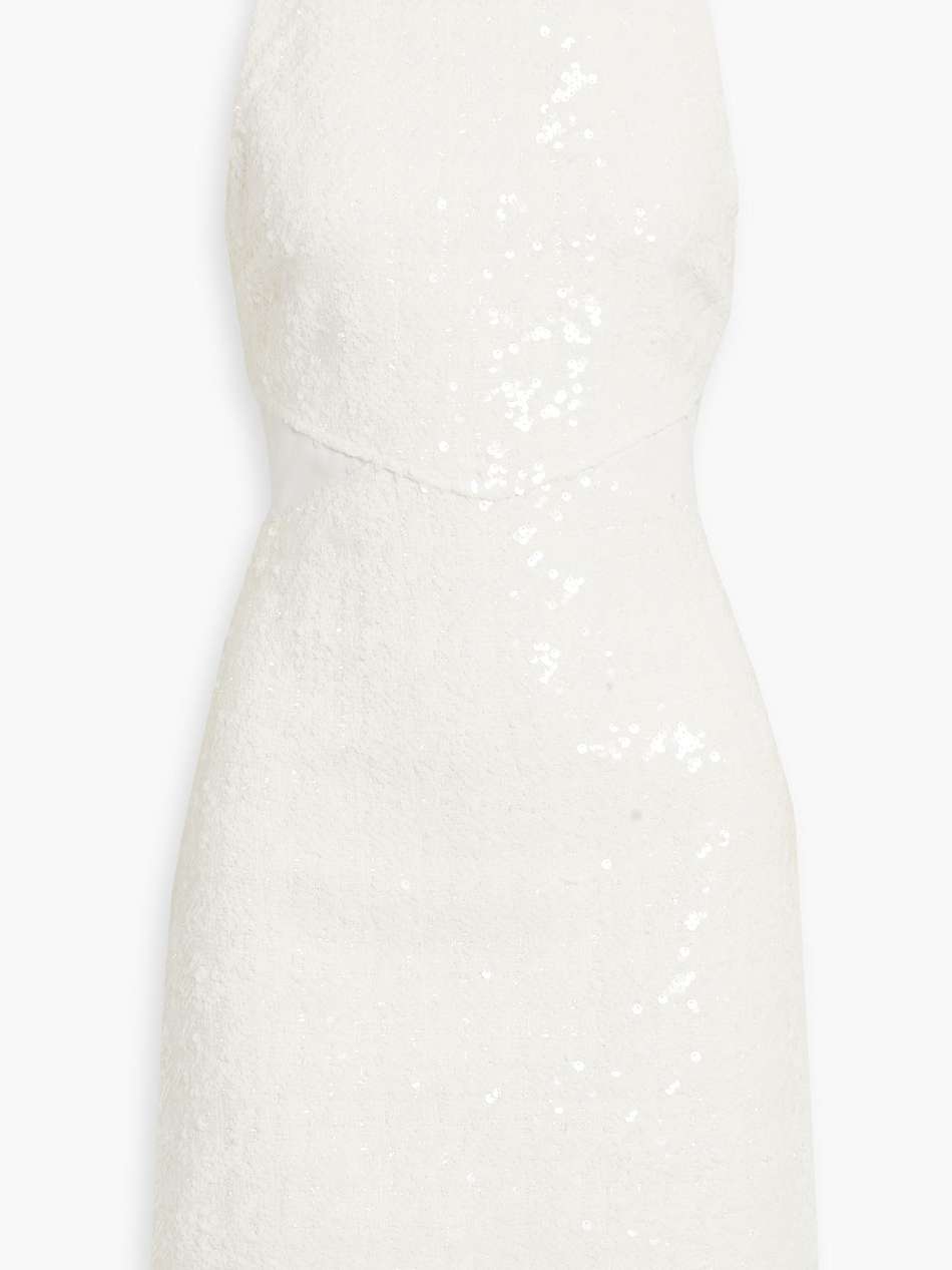 serenity cutout sequined tweed mini dress