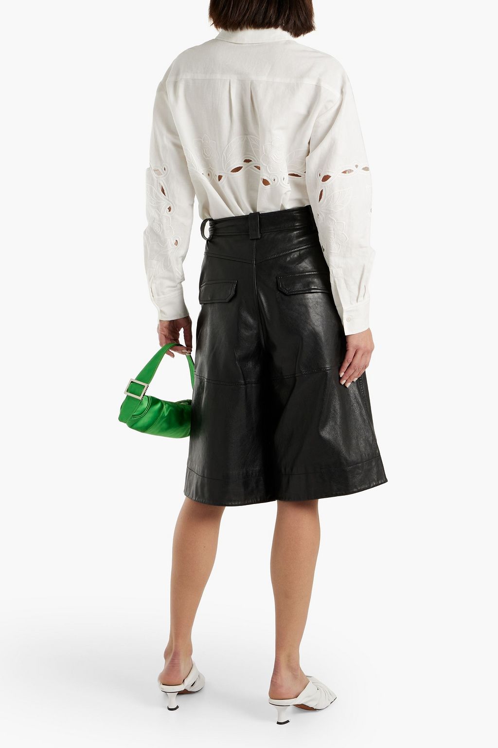 DEREK LAM 10 CROSBY Brielle broderie anglaise cotton and linen-blend shirt