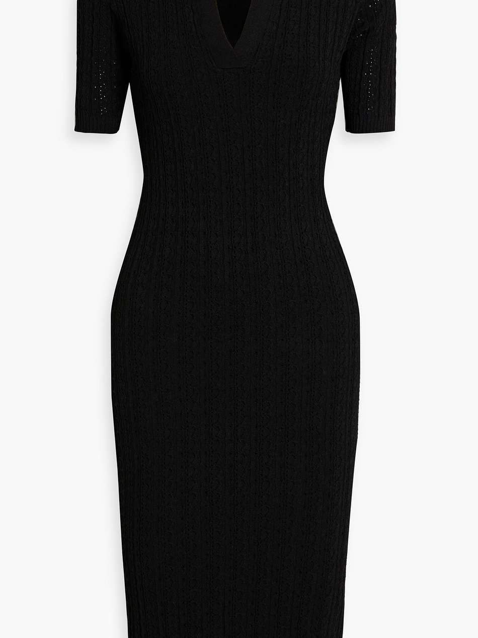 pointelle-knit dress