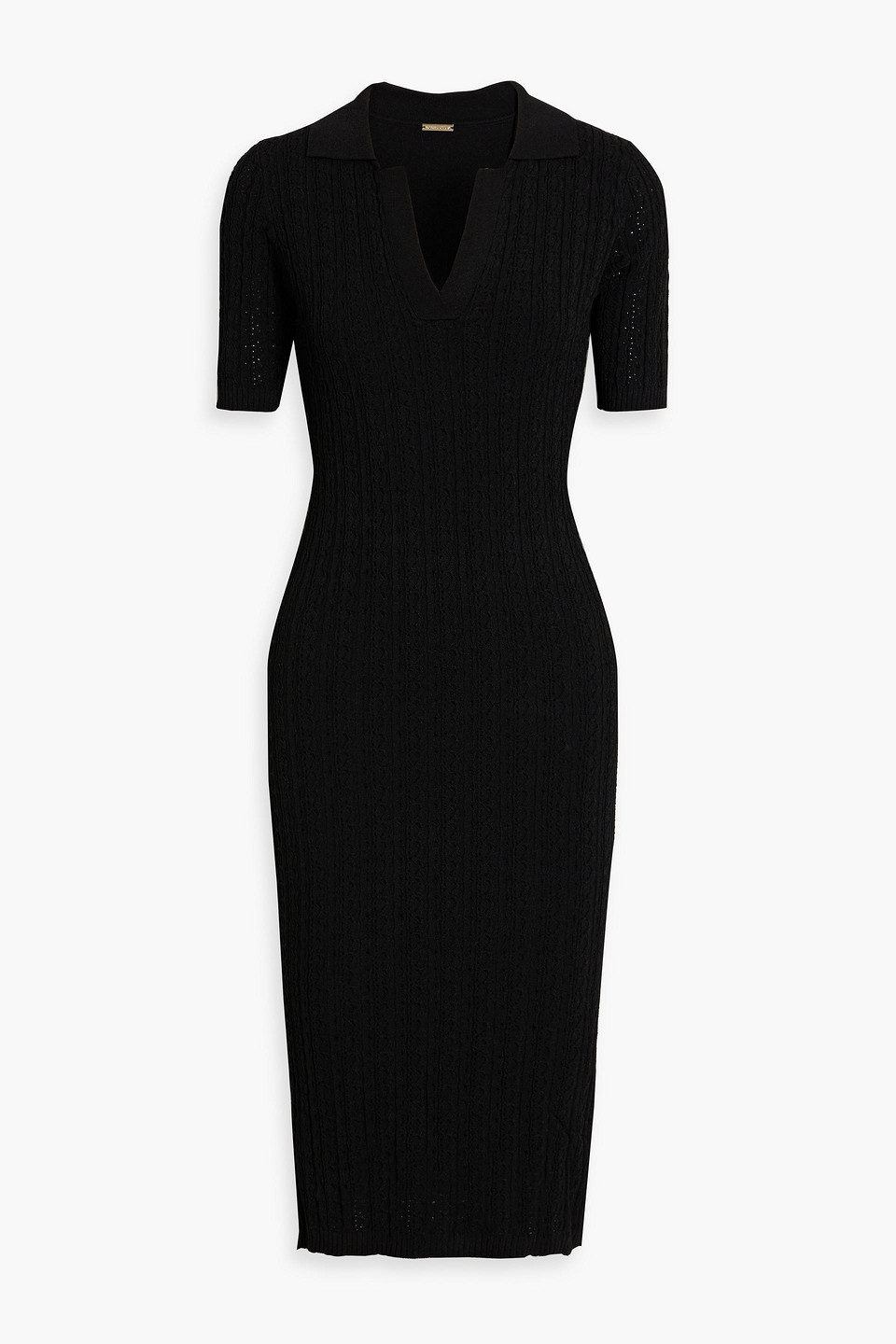 Adam Lippes Pointelle-knit Dress In Black