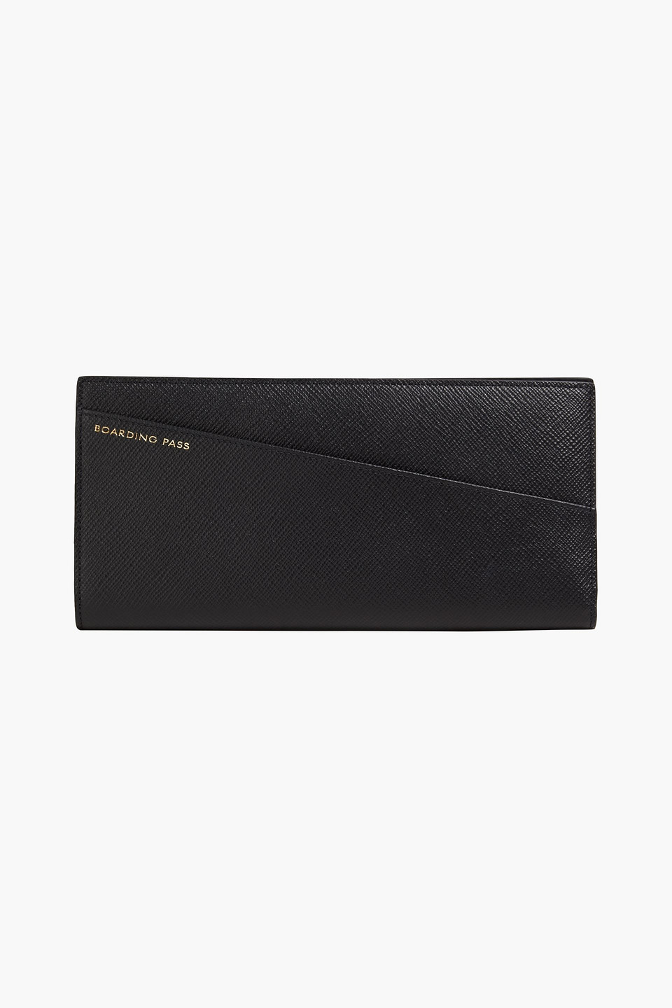 Smythson Textured-leather Passport Cover In Black