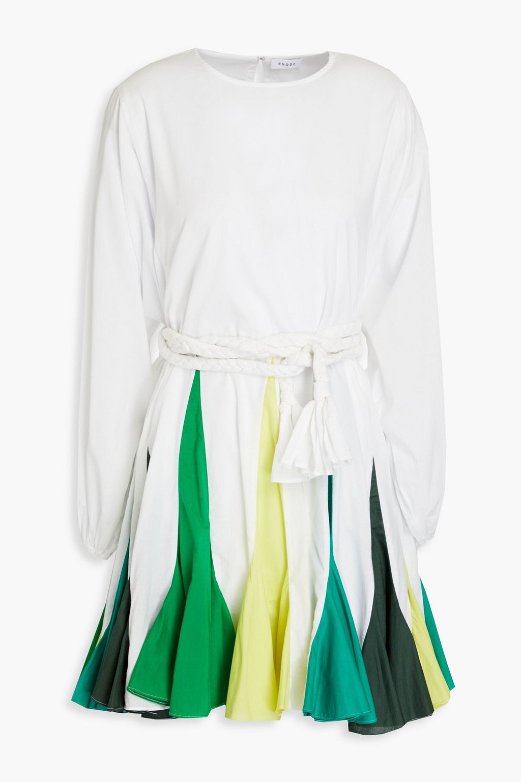 RHODE Ella color-block cotton-poplin mini dress | Sale up to 70% off | THE  OUTNET