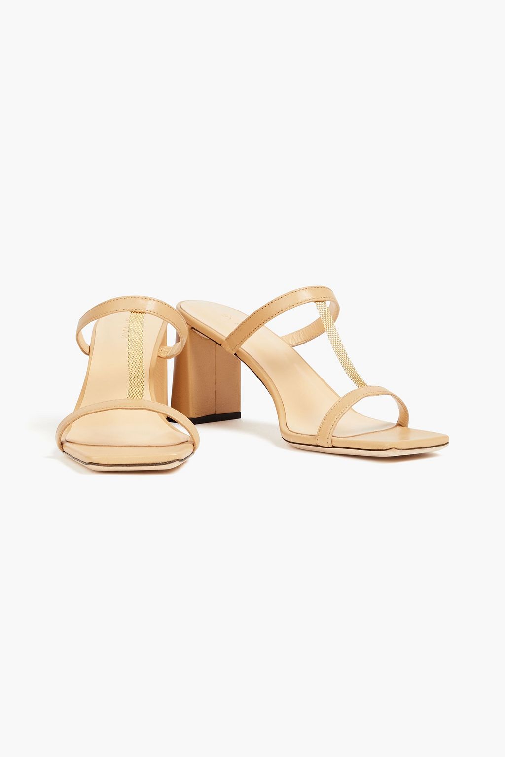 BY FAR Chloe embellished leather mules
