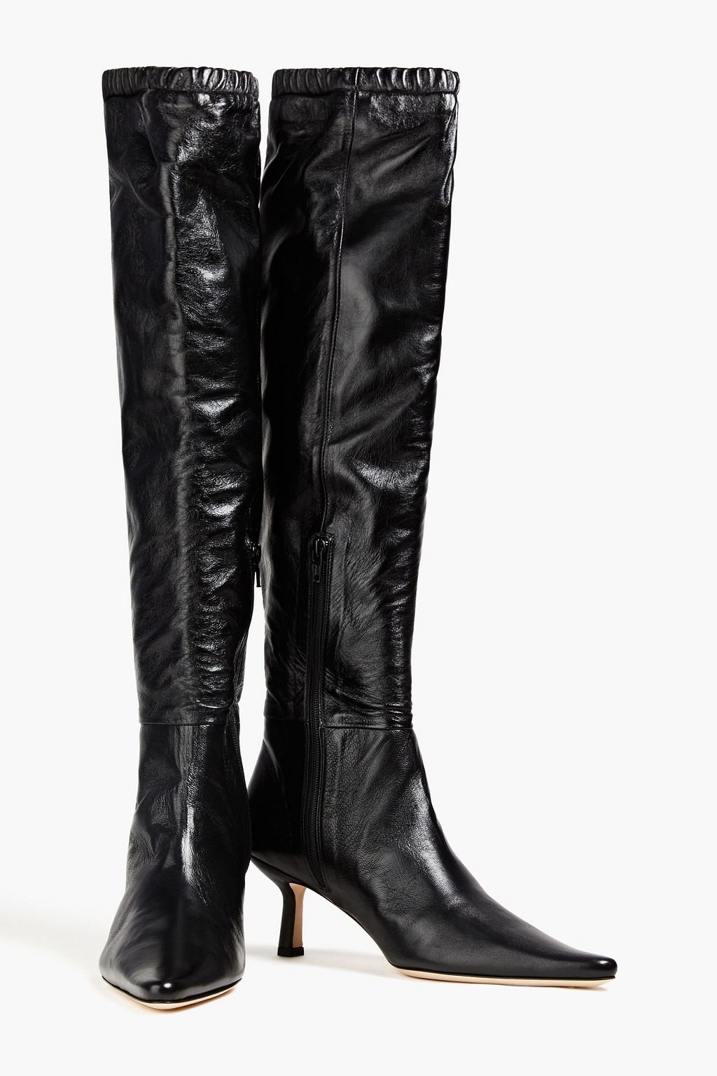 BY FAR Gwen 65 glossed-leather boots
