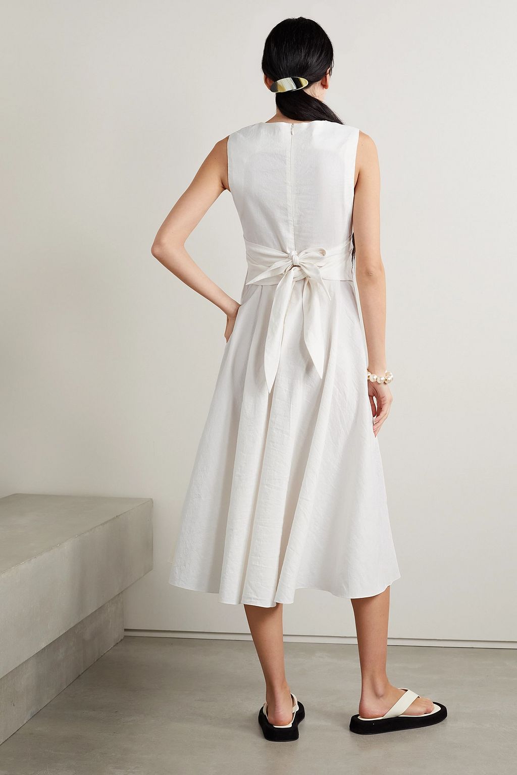 PARTOW Carina crinkled crepe midi dress
