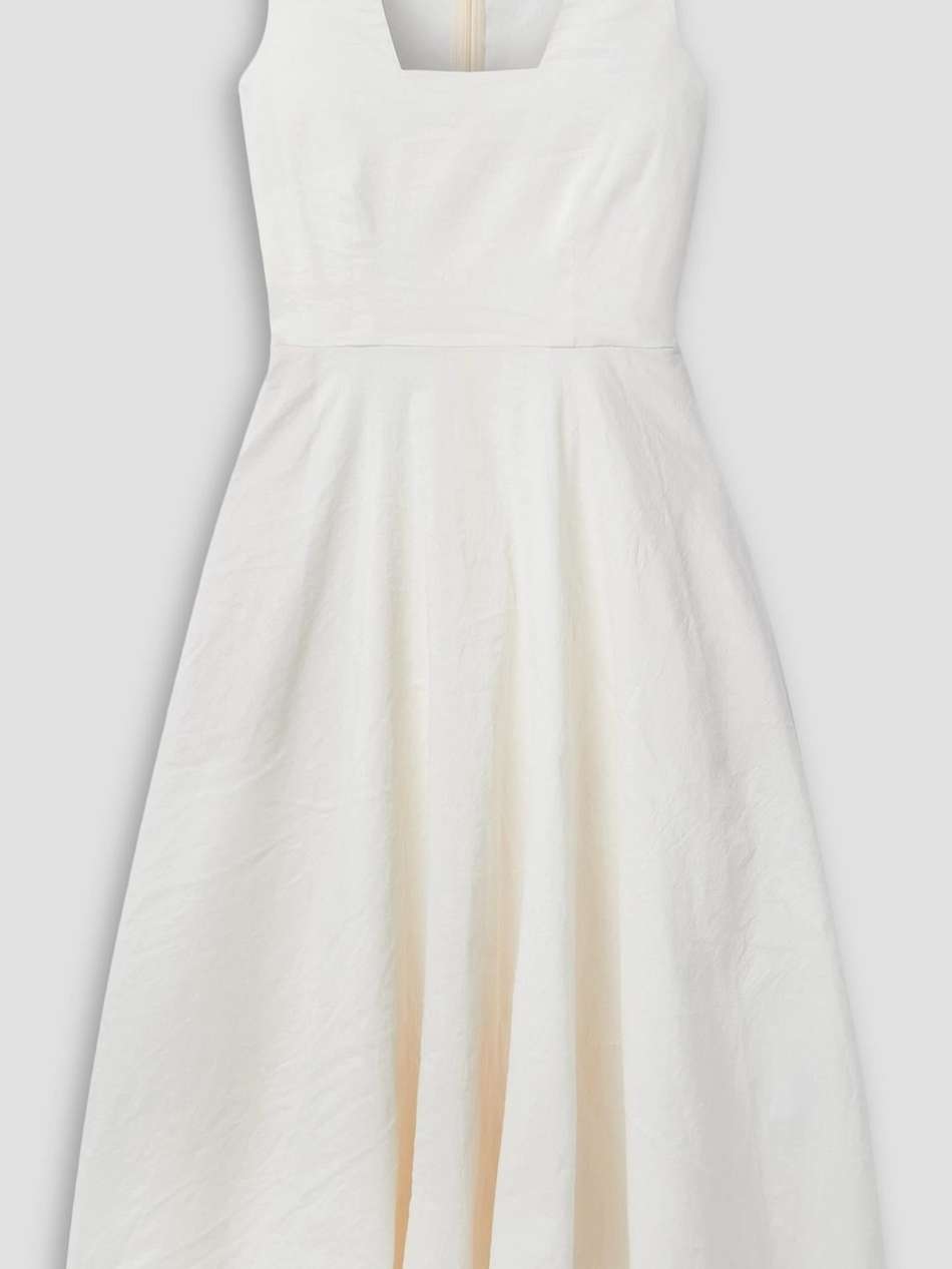 carina crinkled crepe midi dress