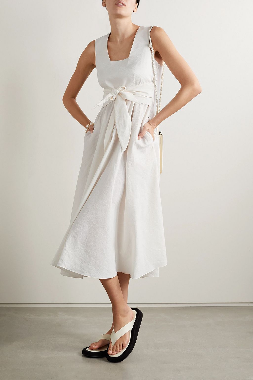 PARTOW Carina crinkled crepe midi dress