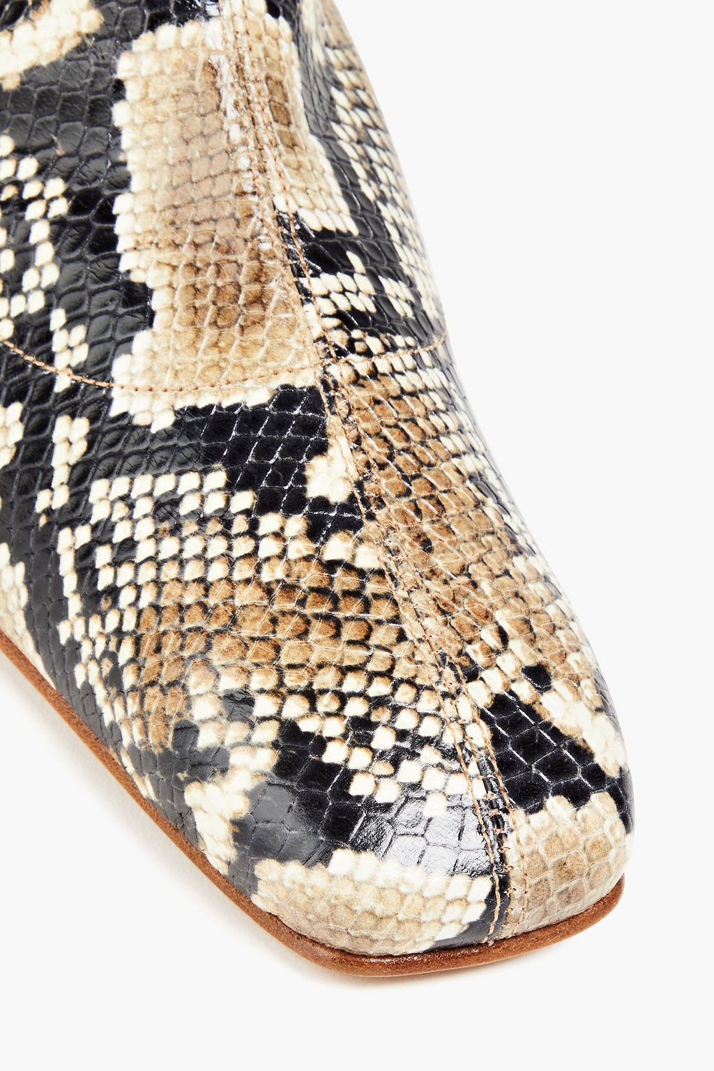 BY FAR Este 25 snake-effect leather ankle boots
