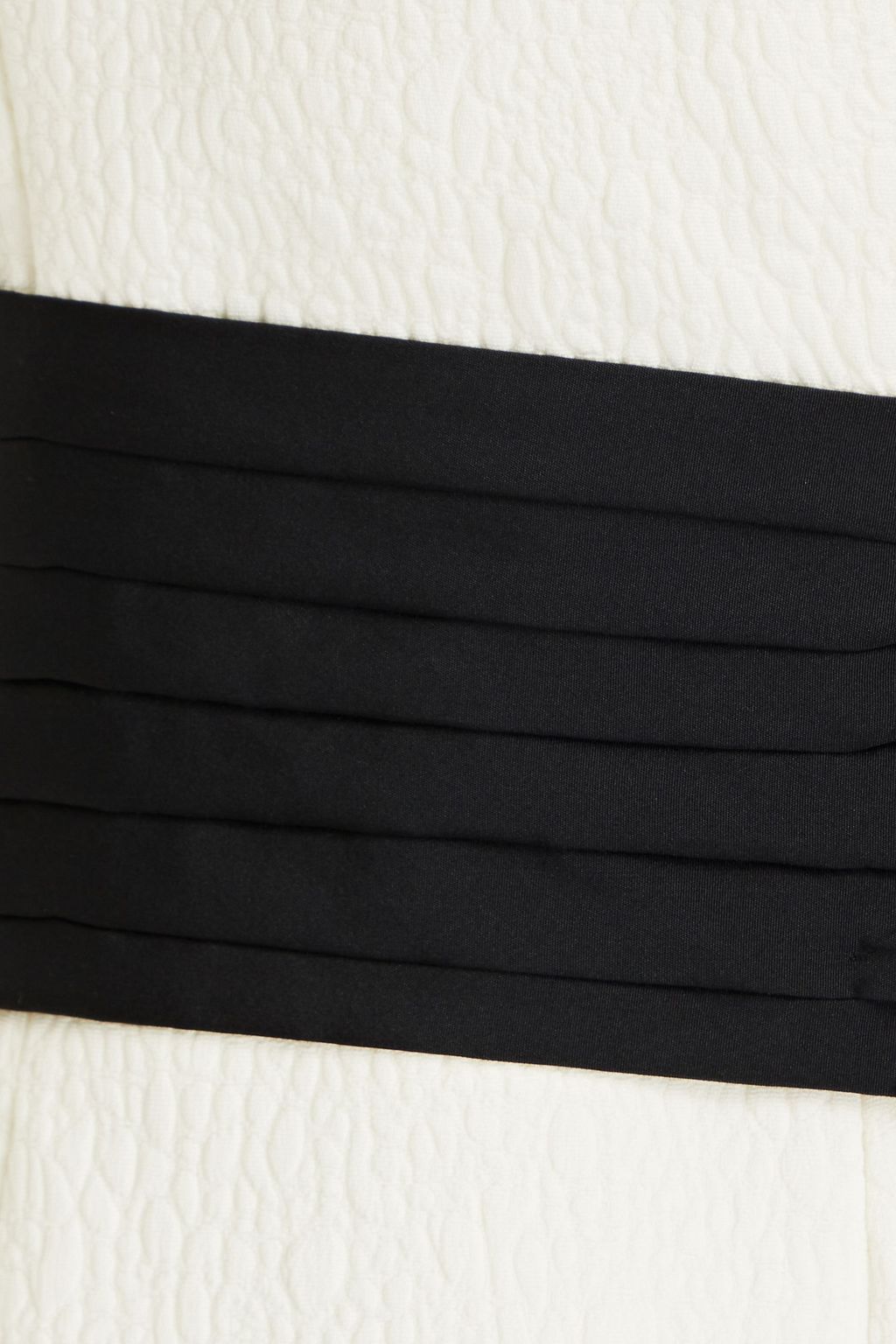 REBECCA VALLANCE Monique two-tone bow-embellished cloqué midi dress