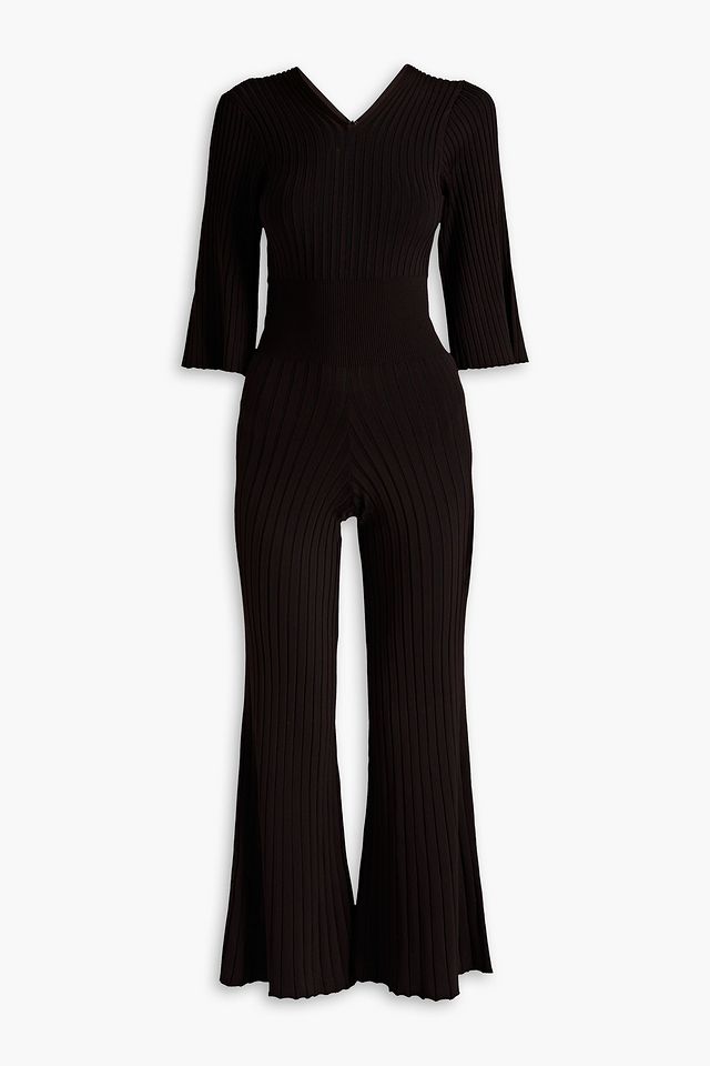 Ribbed-knit jumpsuit