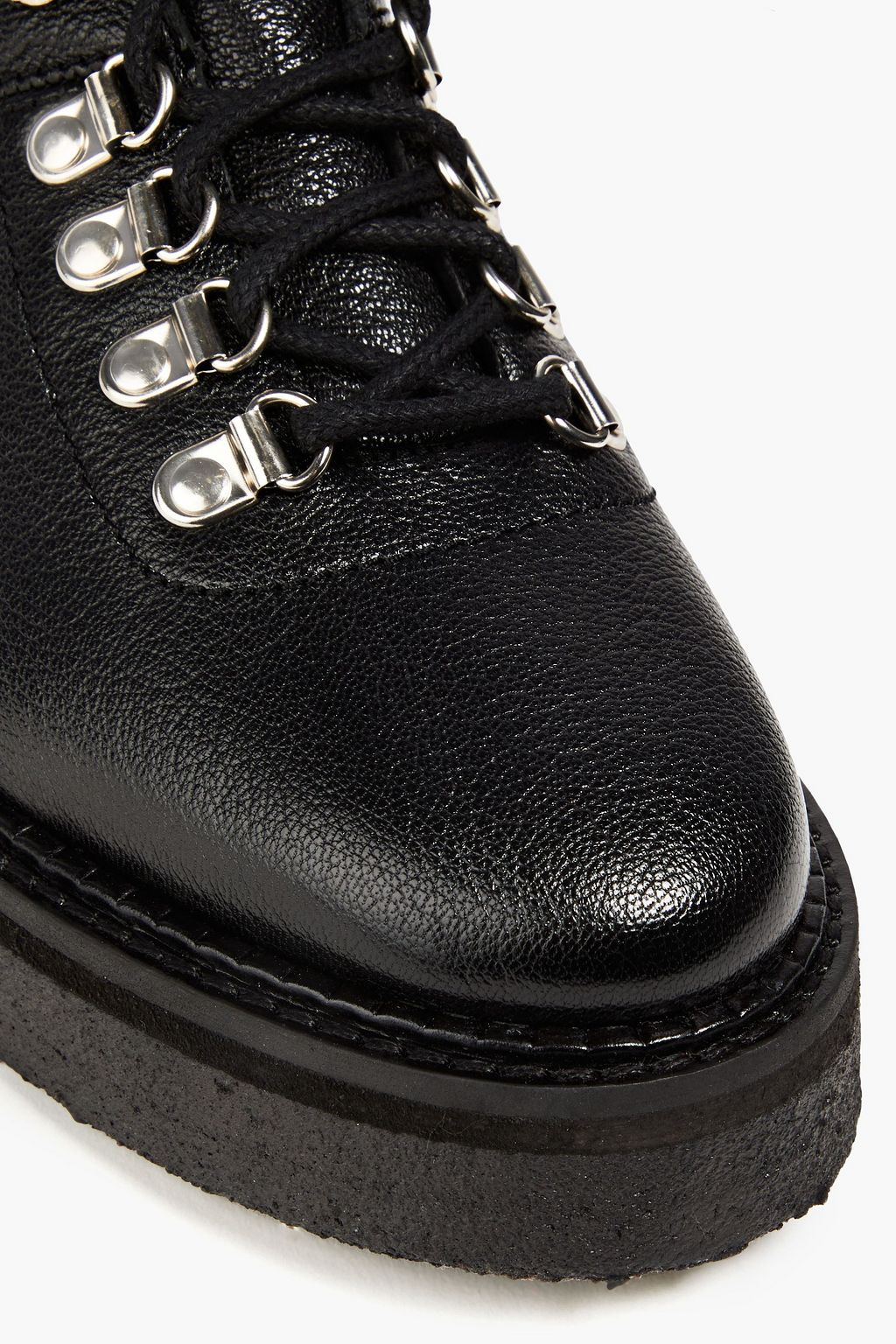 BY FAR Leo pebbled-leather ankle boots