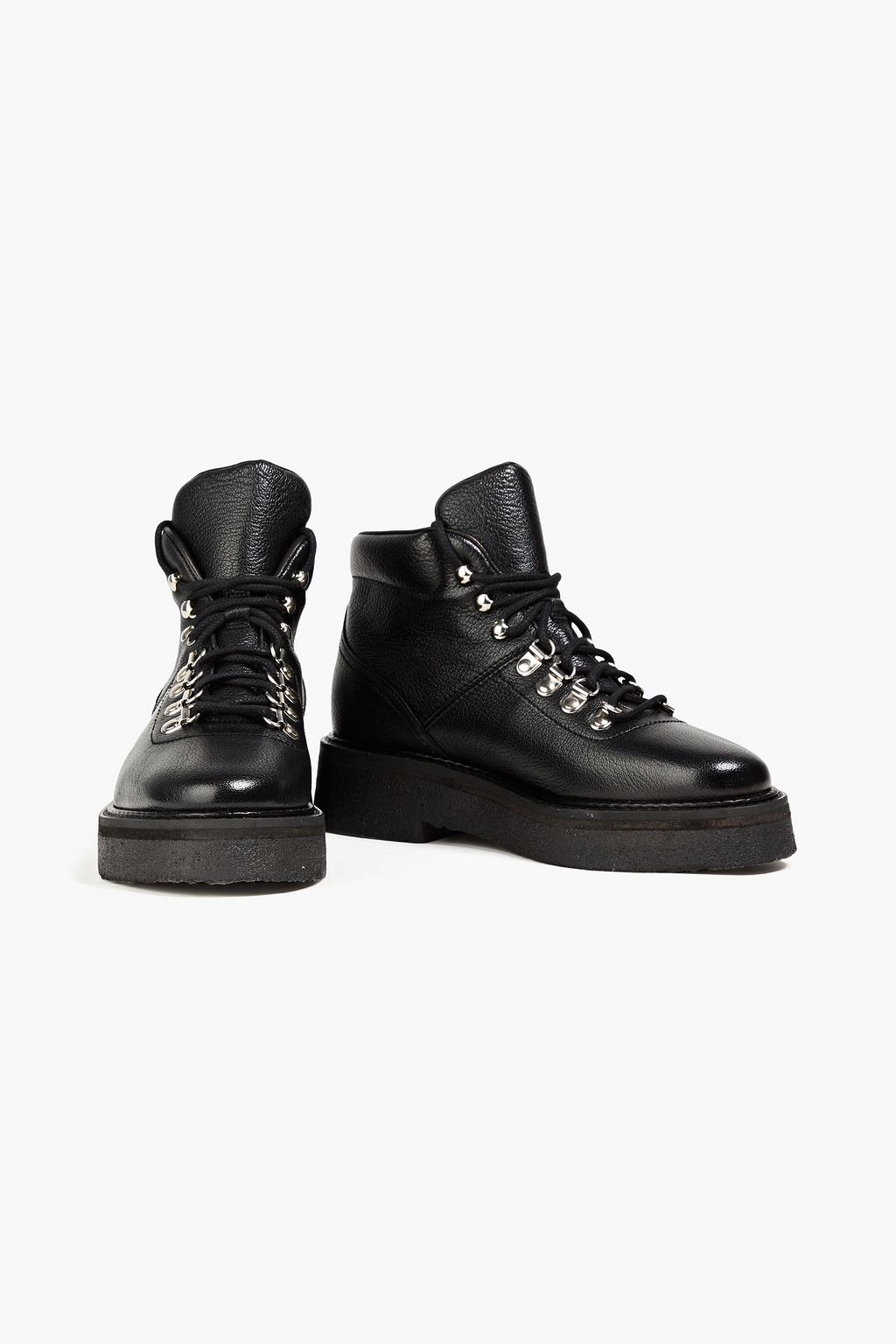BY FAR Leo pebbled-leather ankle boots