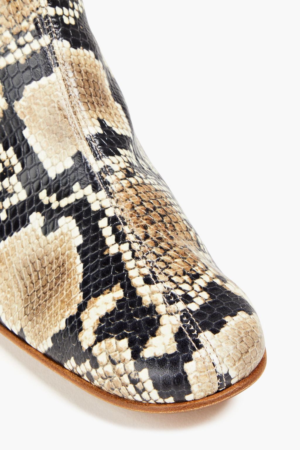 BY FAR Sofia 50 snake-effect leather ankle boots