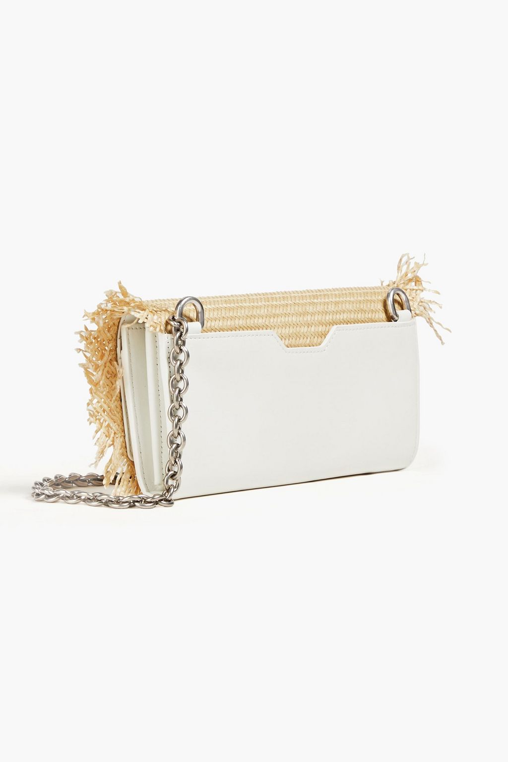 OFF-WHITE™ Jitney leather and raffia wallet