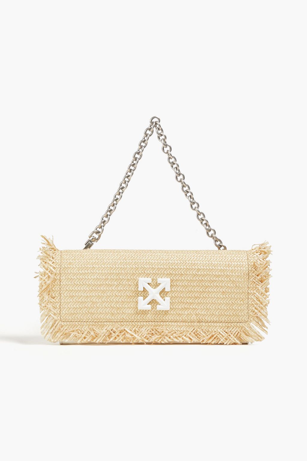 OFF-WHITE™ Jitney leather and raffia wallet