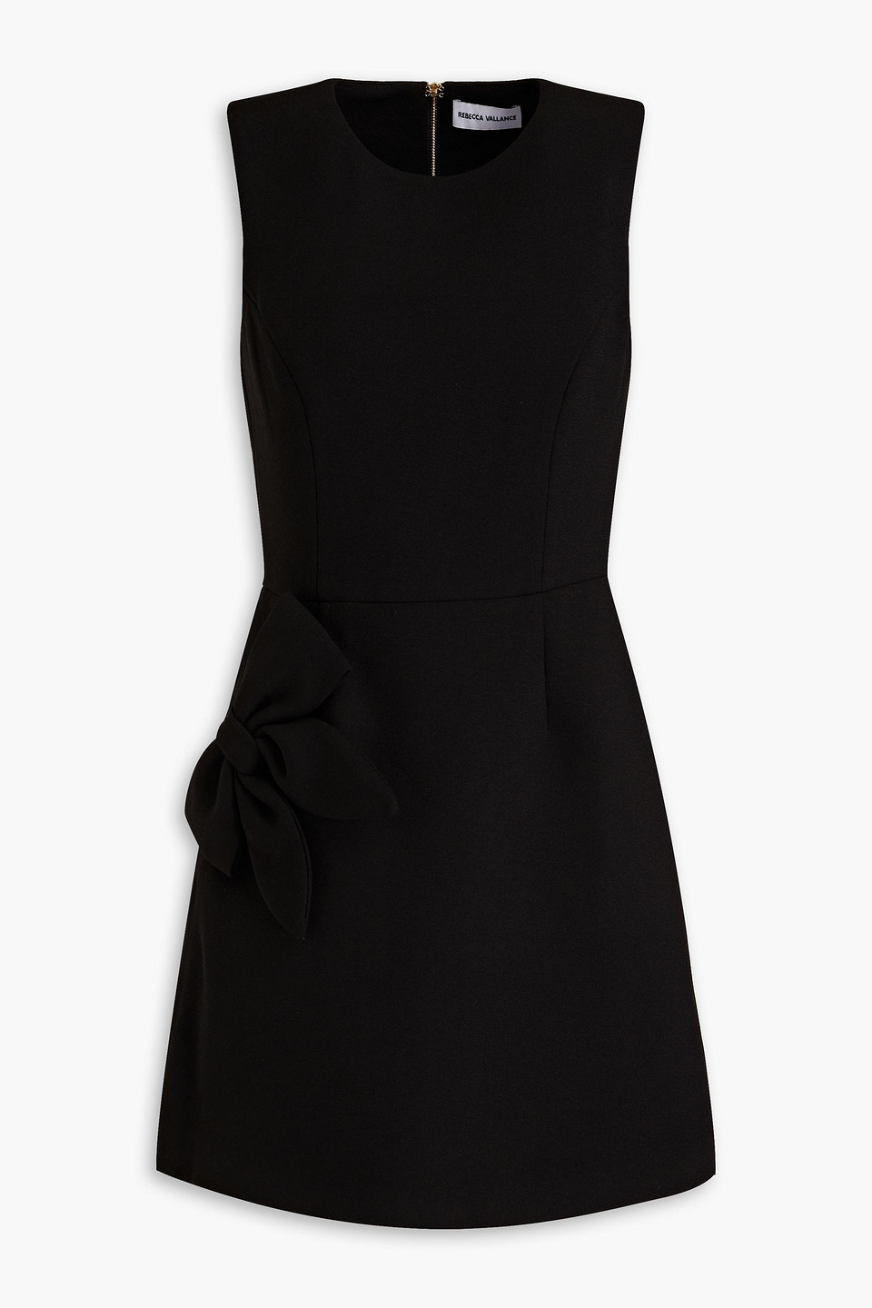 Rebecca Vallance Barbie Bow-embellished Crepe Mini Dress In Black | ModeSens