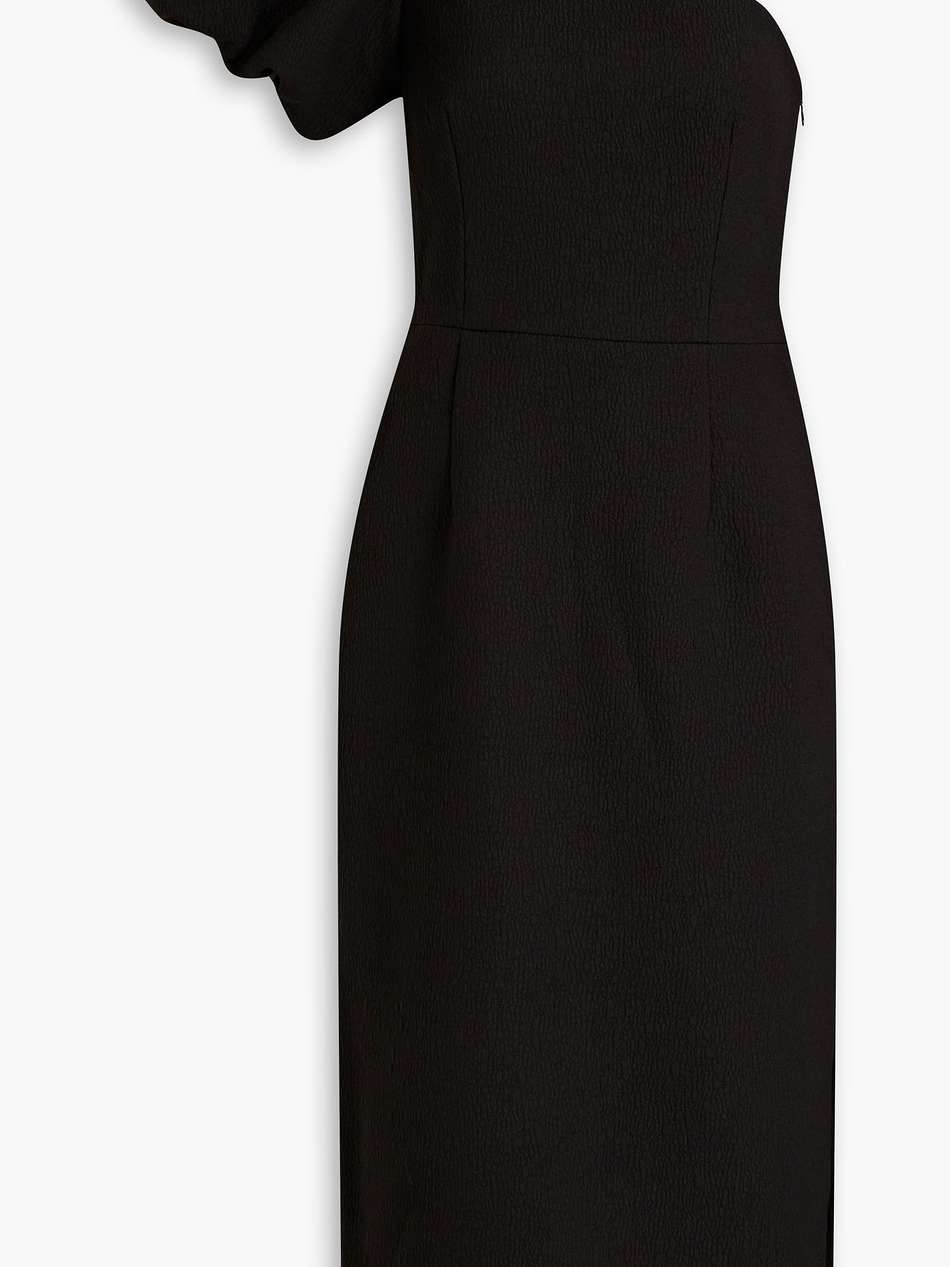 andie one-shoulder cloqué midi dress