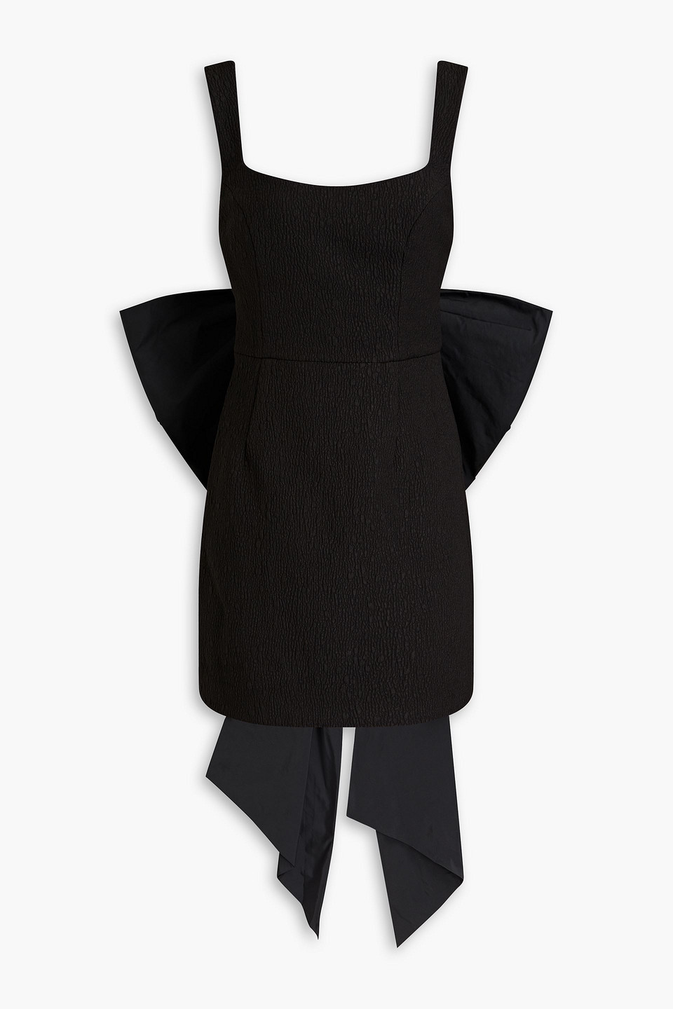 Calla bow-embellished cloqué mini dress