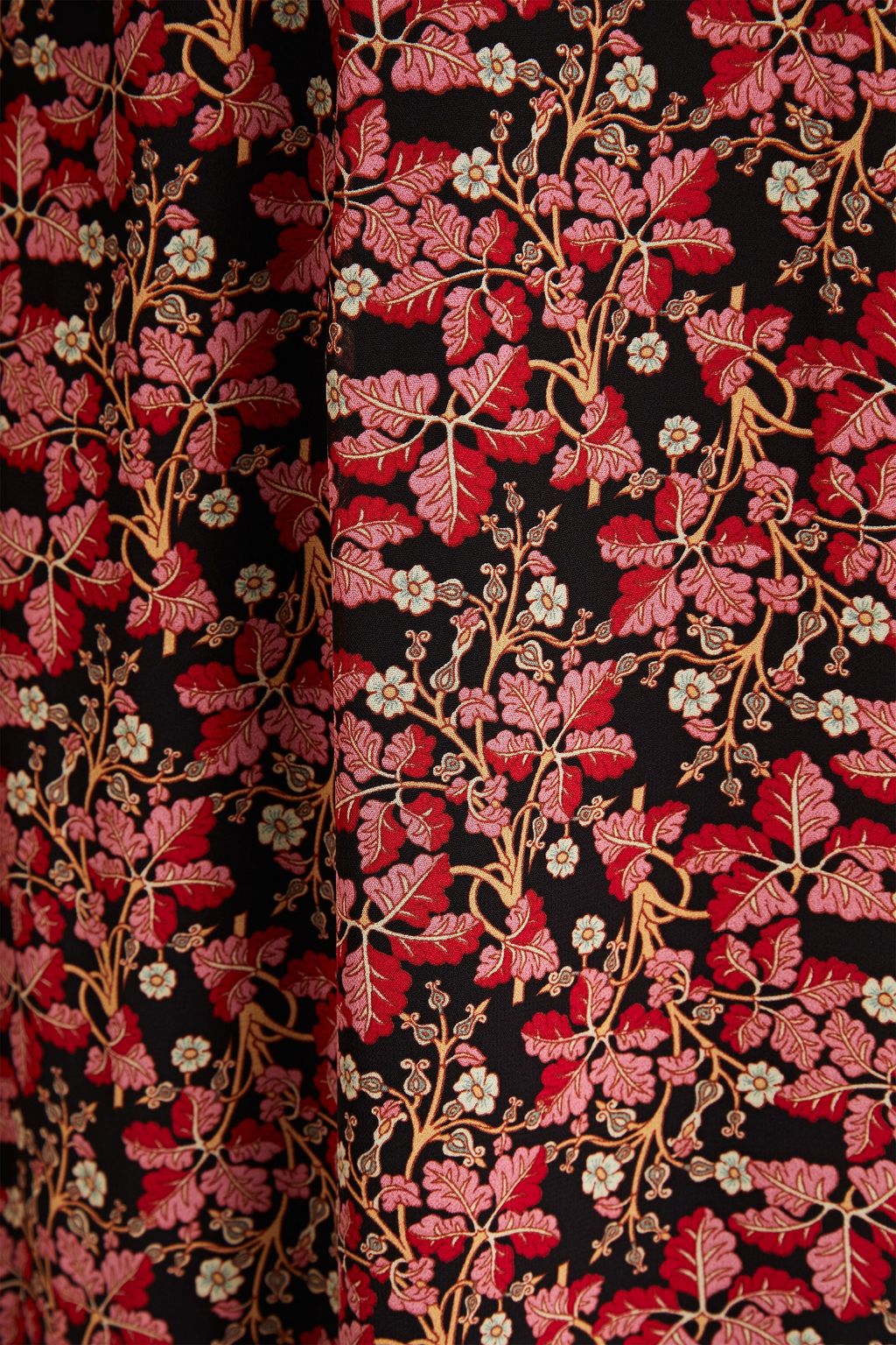 MIKAEL AGHAL Kleid aus Chiffon mit floralem Print und Rüschen