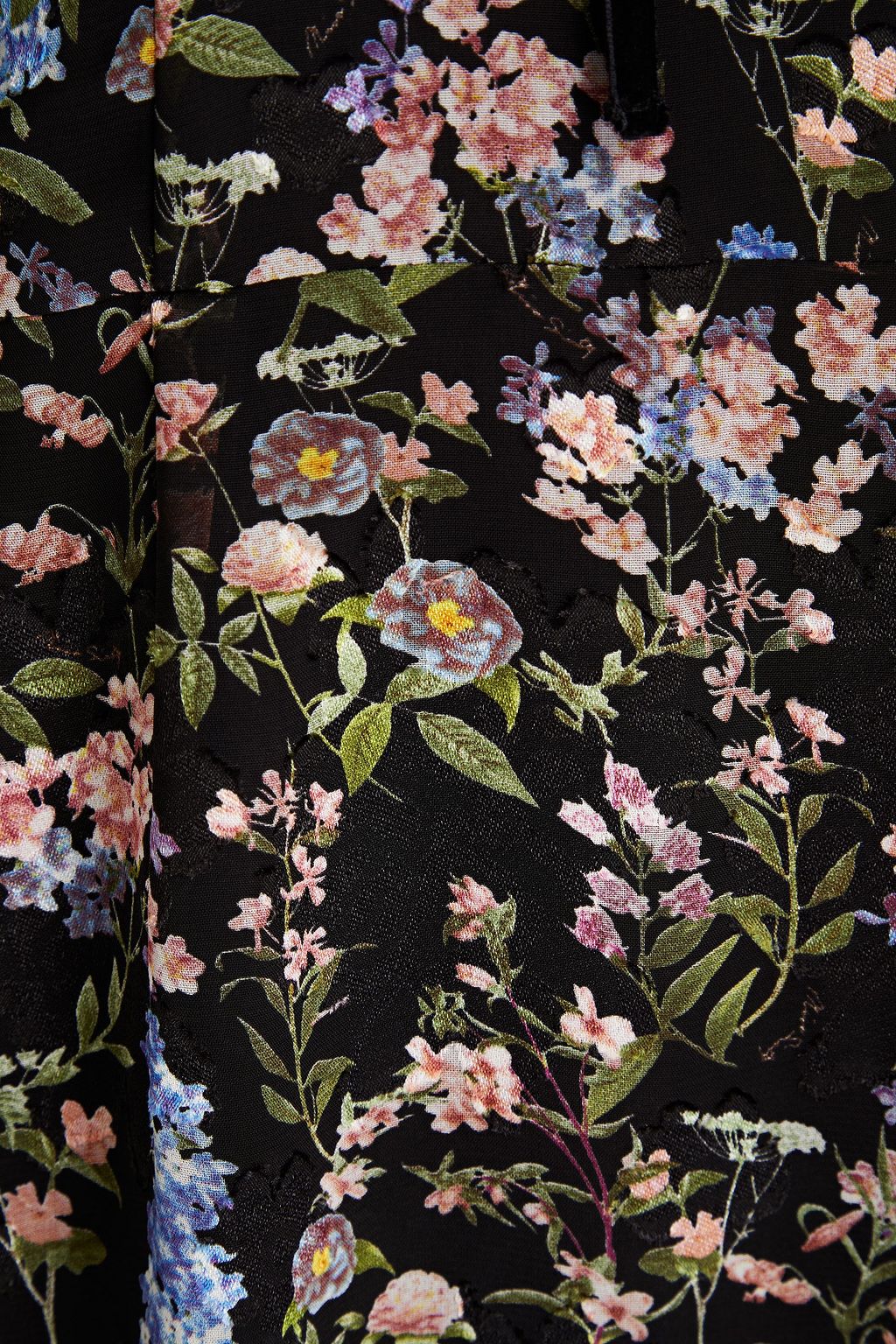 MIKAEL AGHAL Gathered floral-print fil coupé chiffon dress