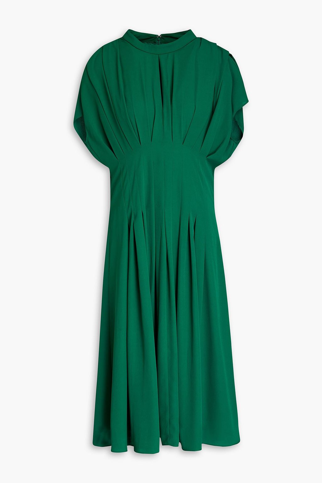 MIKAEL AGHAL Pleated crepe midi dress | THE OUTNET