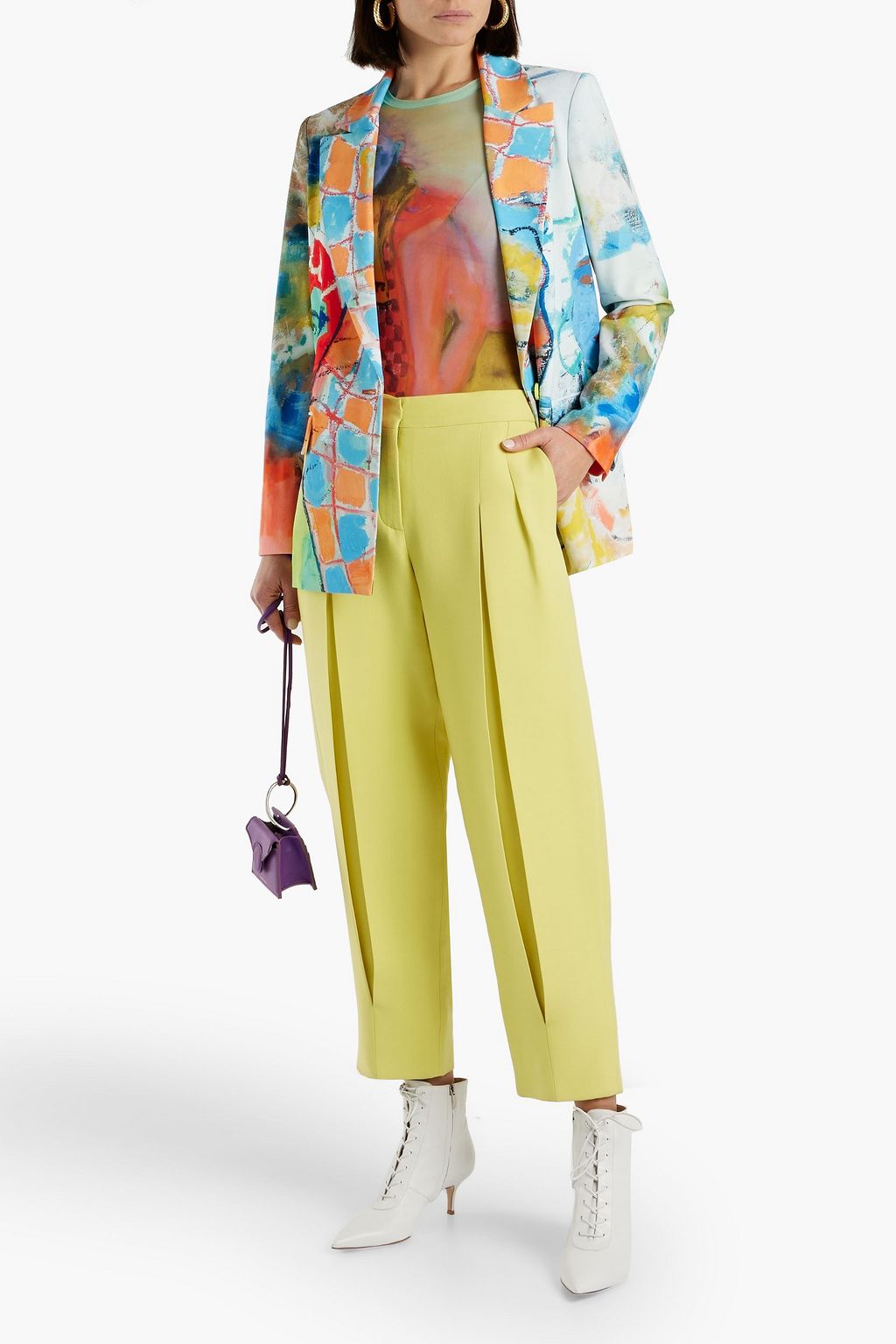 ALICE + OLIVIA + Kidsuper Denny printed crepe blazer