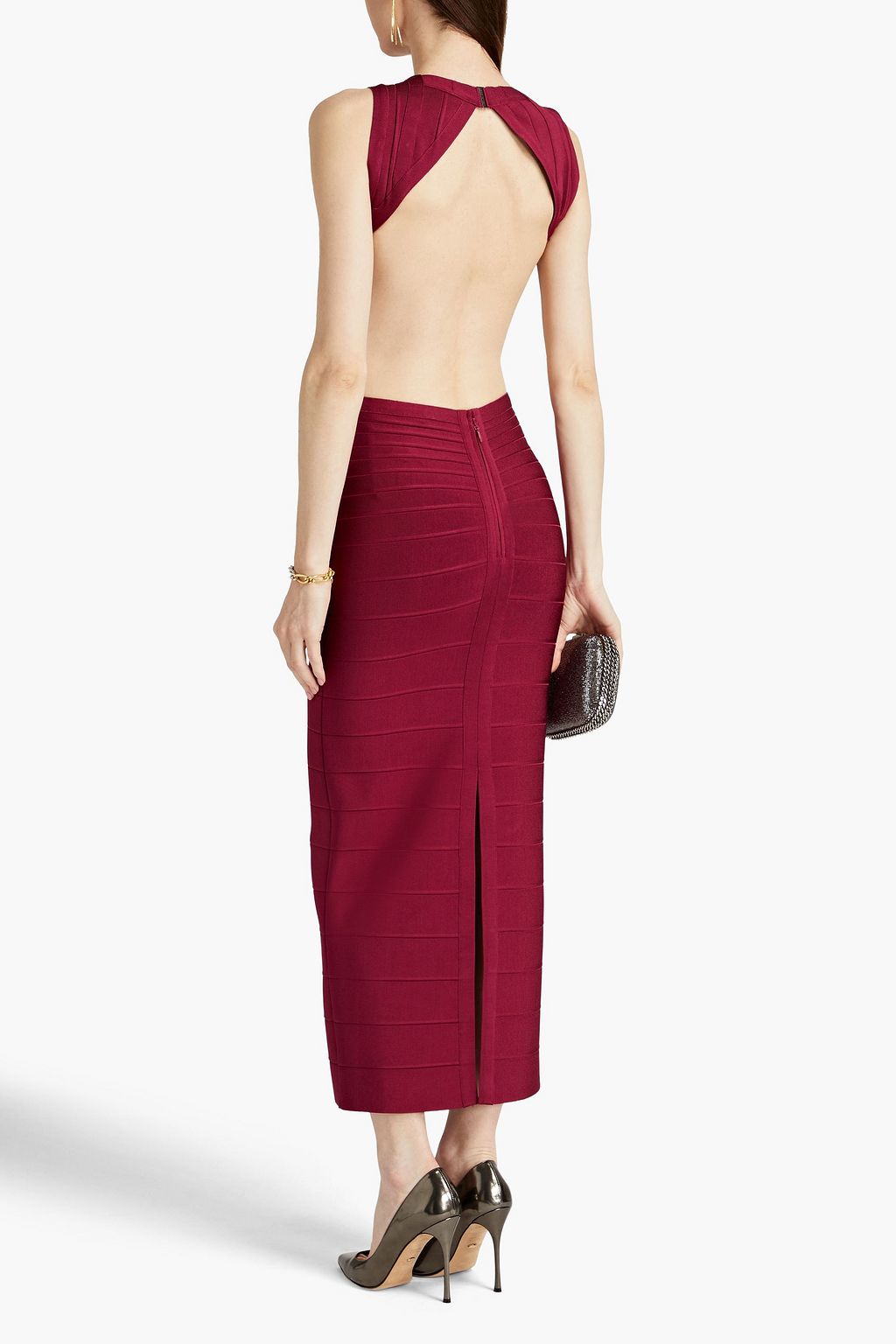 HERVÉ LÉGER Cutout bandage maxi dress