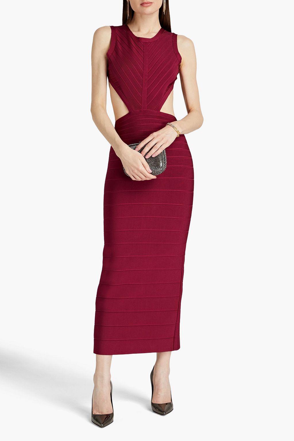 HERVÉ LÉGER Cutout bandage maxi dress