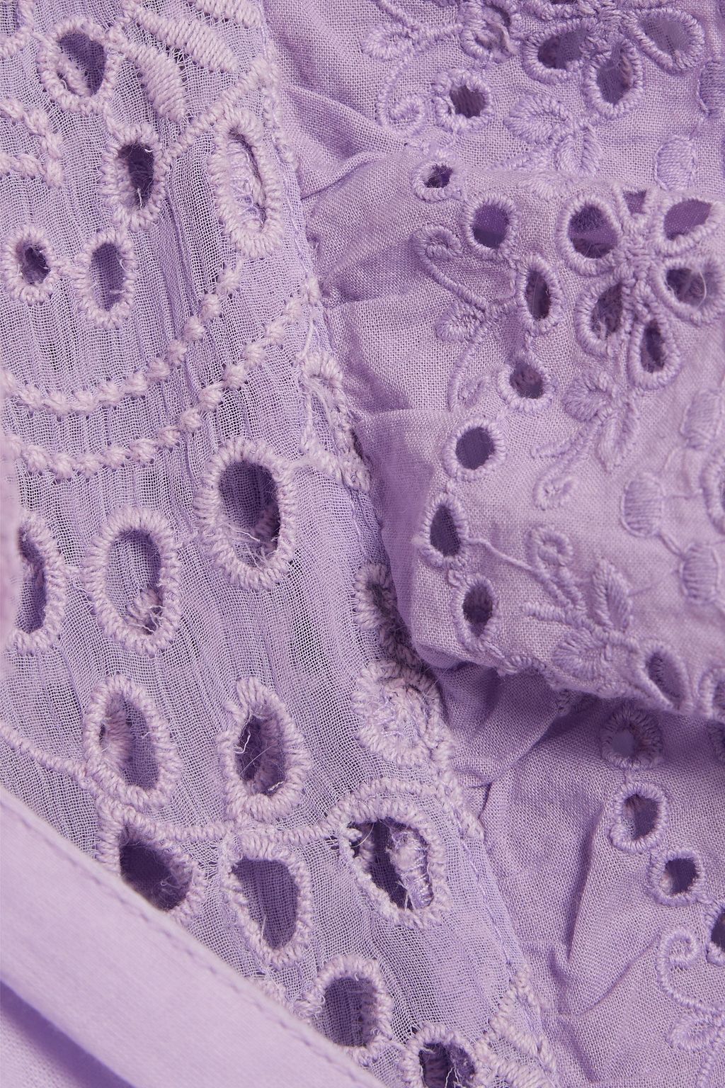 ALICE + OLIVIA Delisa pussy-bow ruffled broderie anglaise blouse