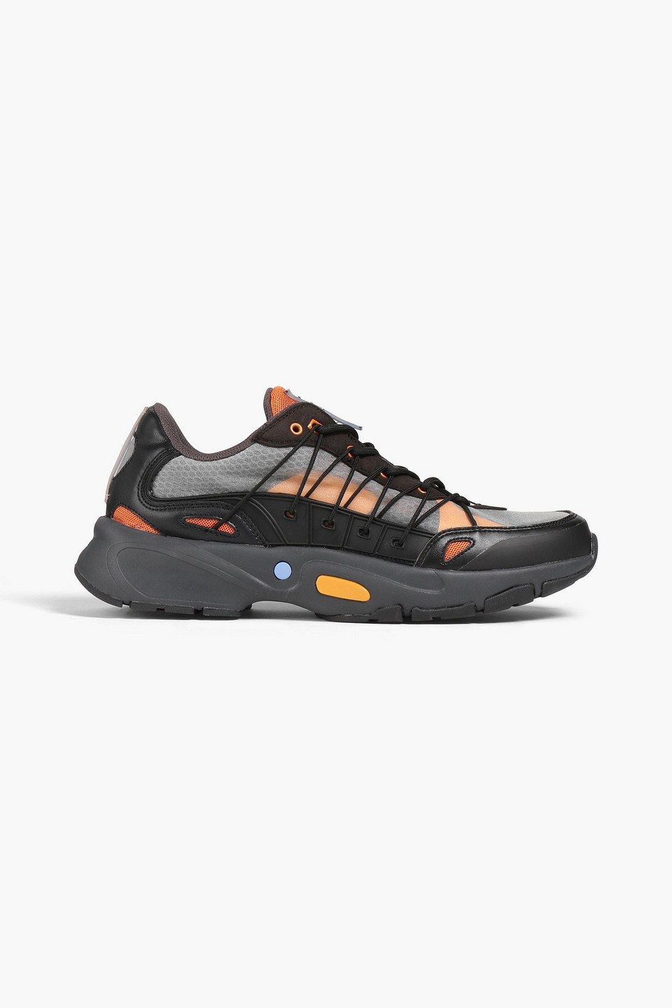 Mcq By Alexander Mcqueen Aratana Leather And Mesh Sneakers In Orange