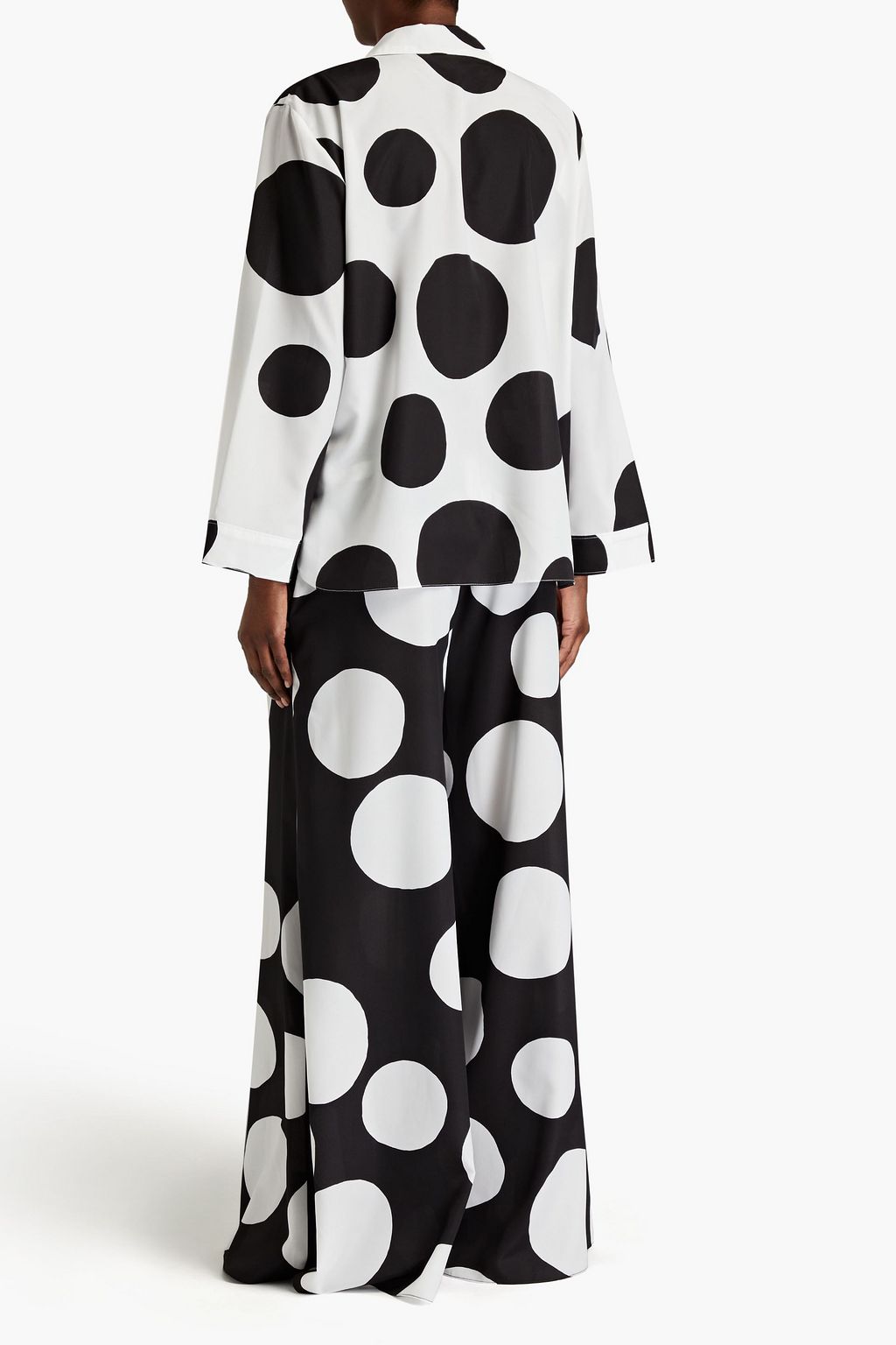 CAROLINA HERRERA シルククレープデシン パジャマセット ポルカドット