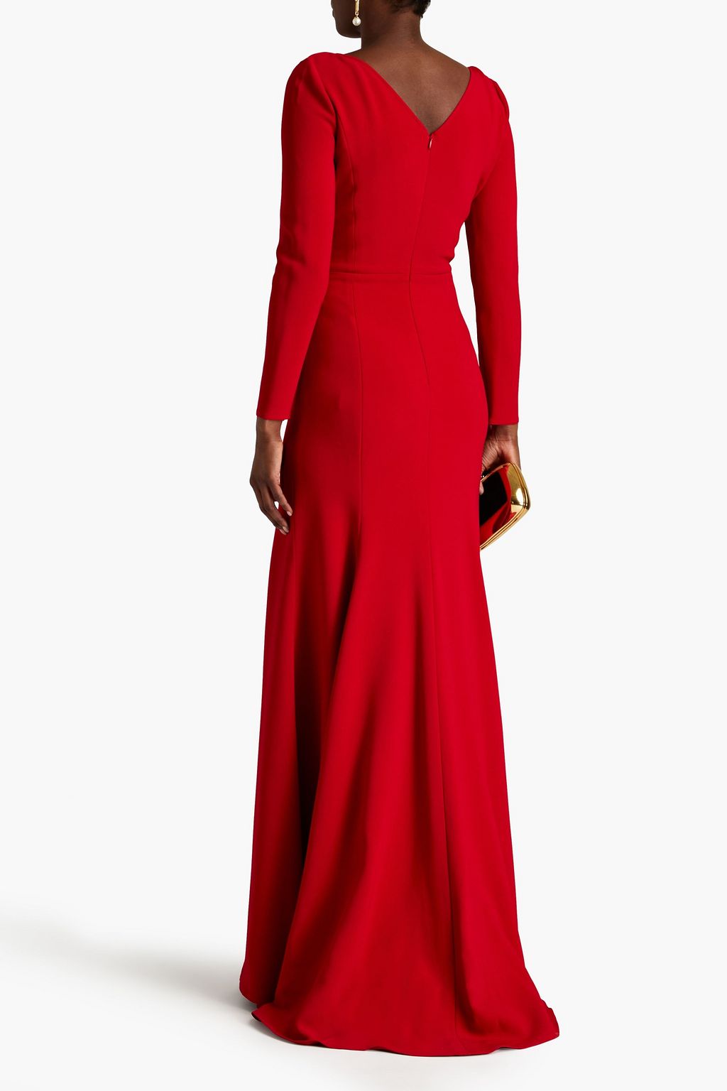 CAROLINA HERRERA クレープ ロングドレス