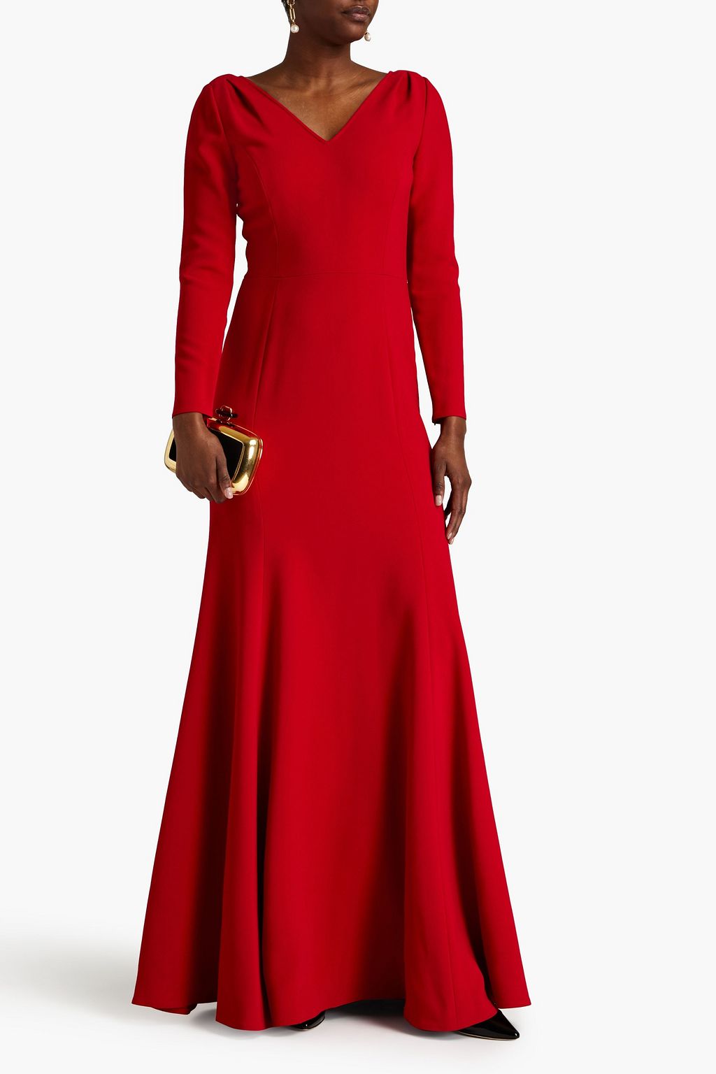 CAROLINA HERRERA クレープ ロングドレス