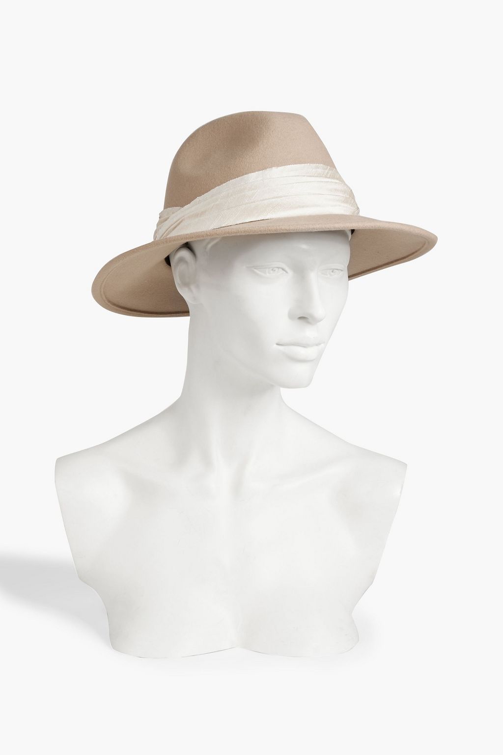 EUGENIA KIM Harlowe silk-trimmed wool-felt fedora