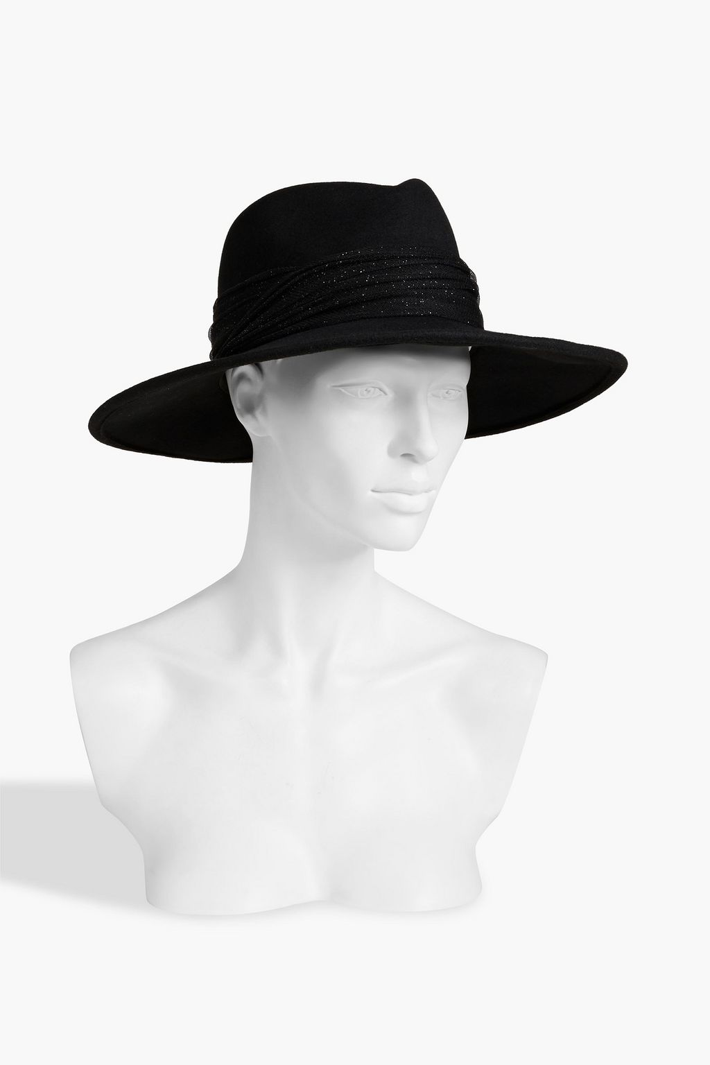 EUGENIA KIM Harlowe tulle-trimmed wool-felt fedora
