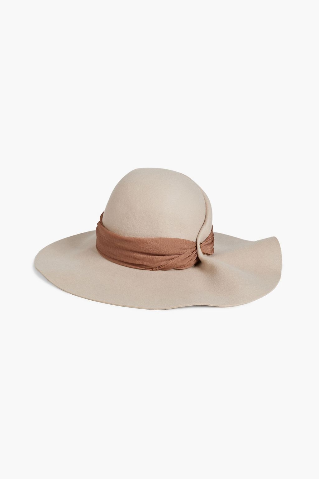EUGENIA KIM Catherine chiffon-trimmed wool-felt hat