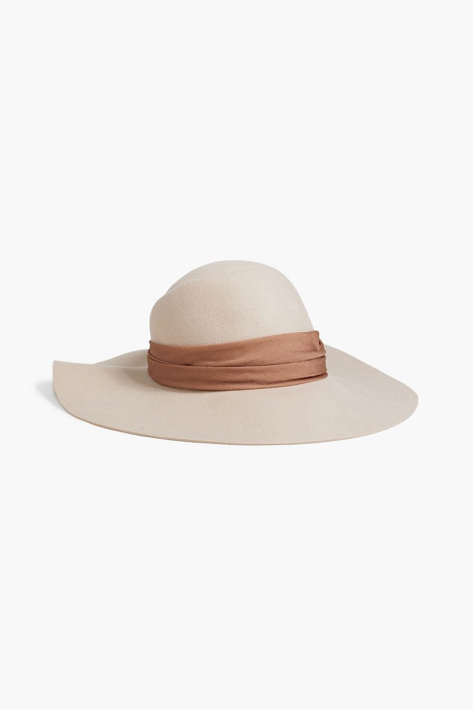 EUGENIA KIM CATHERINE CHIFFON-TRIMMED WOOL-FELT HAT,3074457345634101650