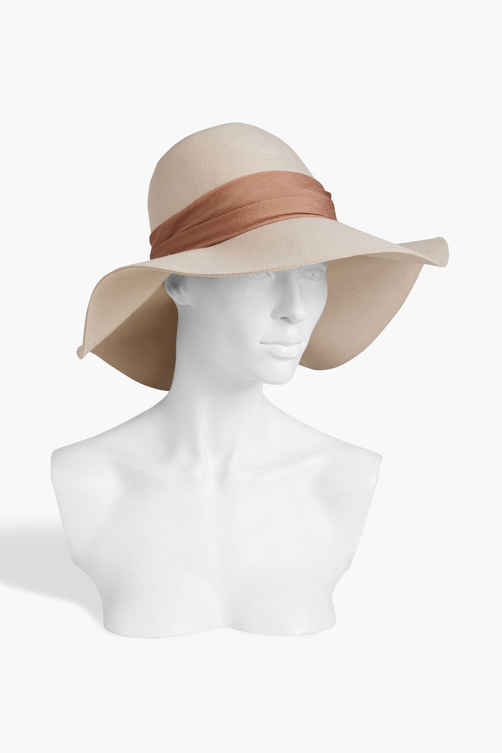 EUGENIA KIM Catherine chiffon-trimmed wool-felt hat