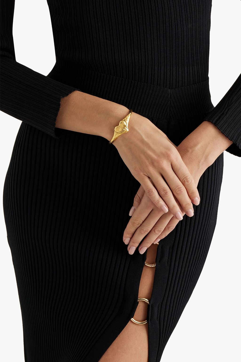 PAMELA LOVE Hammered gold-plated cuff