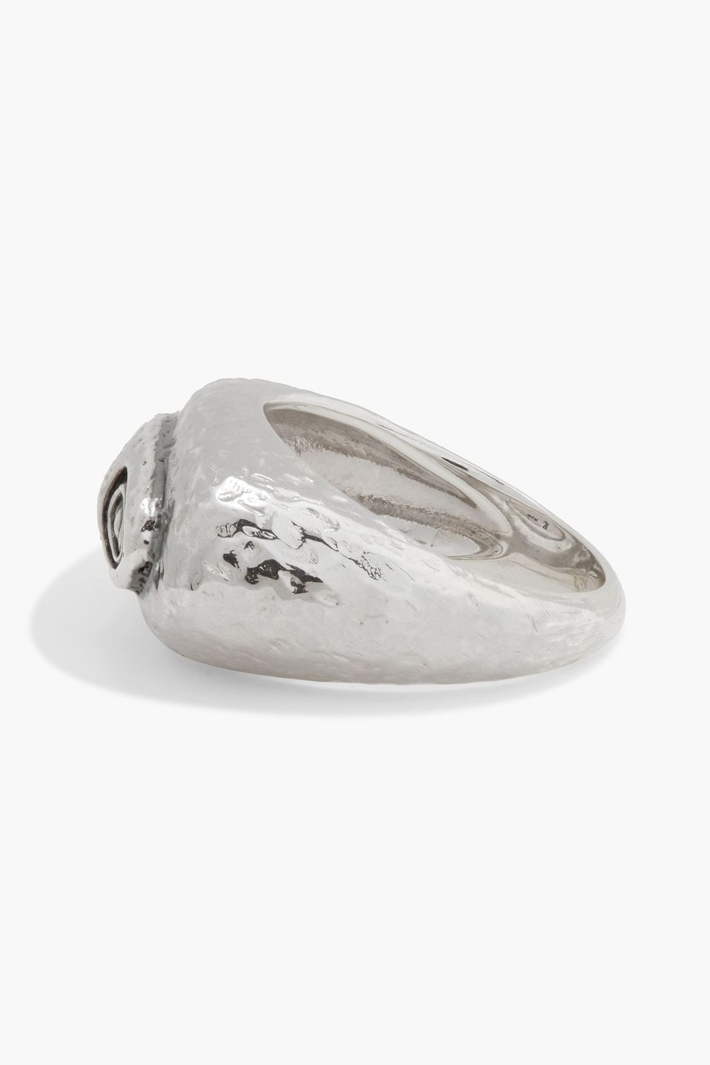 PAMELA LOVE Hammered sterling silver ring