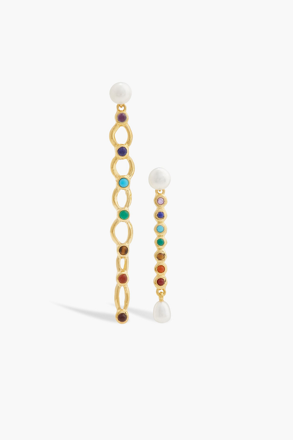 Pamela Love Gold-plated, Stone And Pearl Earrings